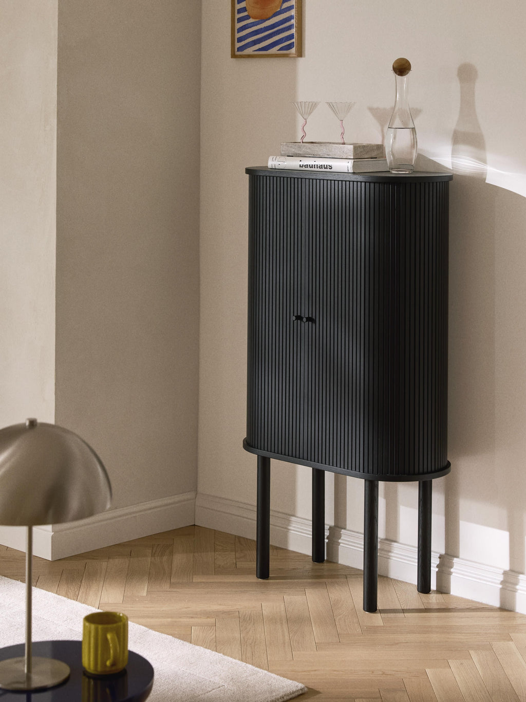 Calary Highboard with Fluted Front