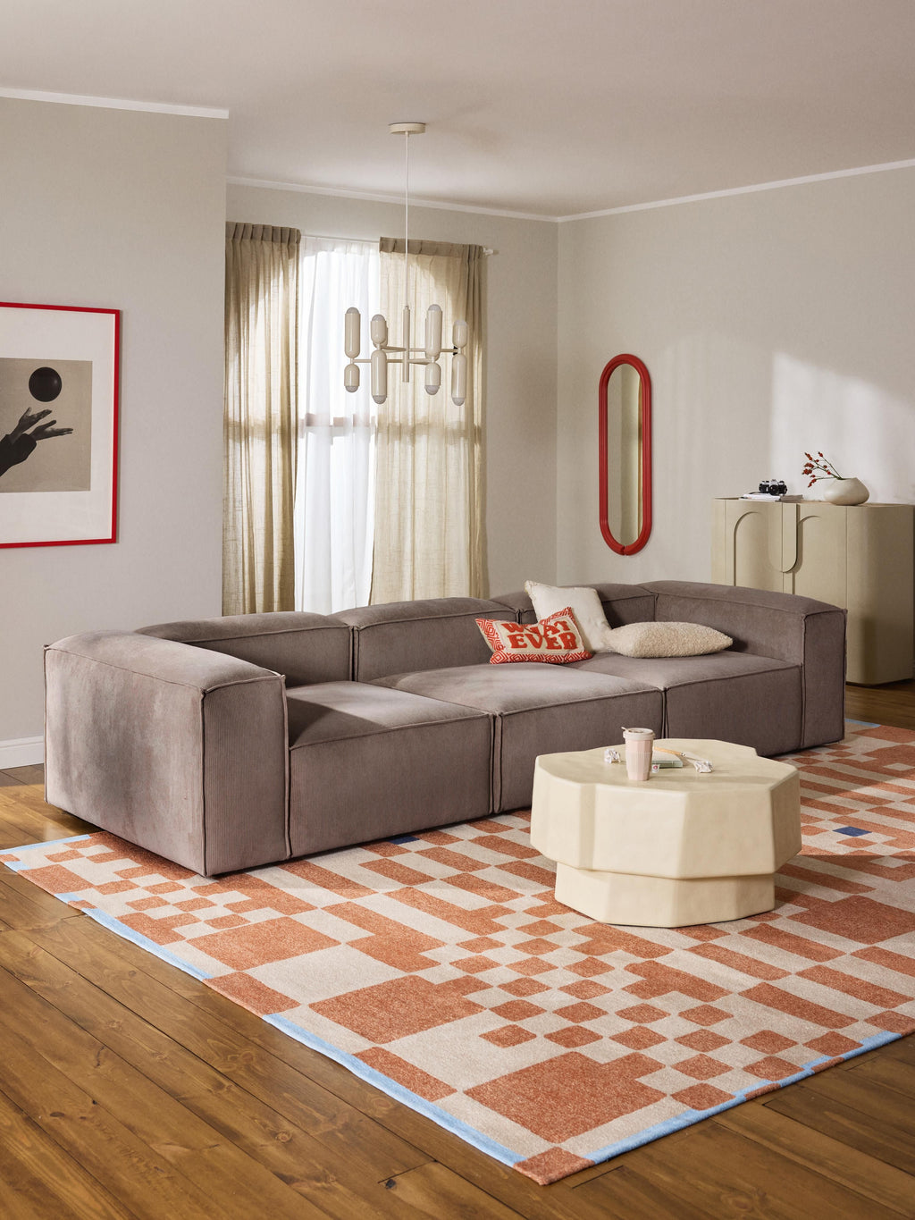 Lennon Corduroy Modular Sofa (4-seater)