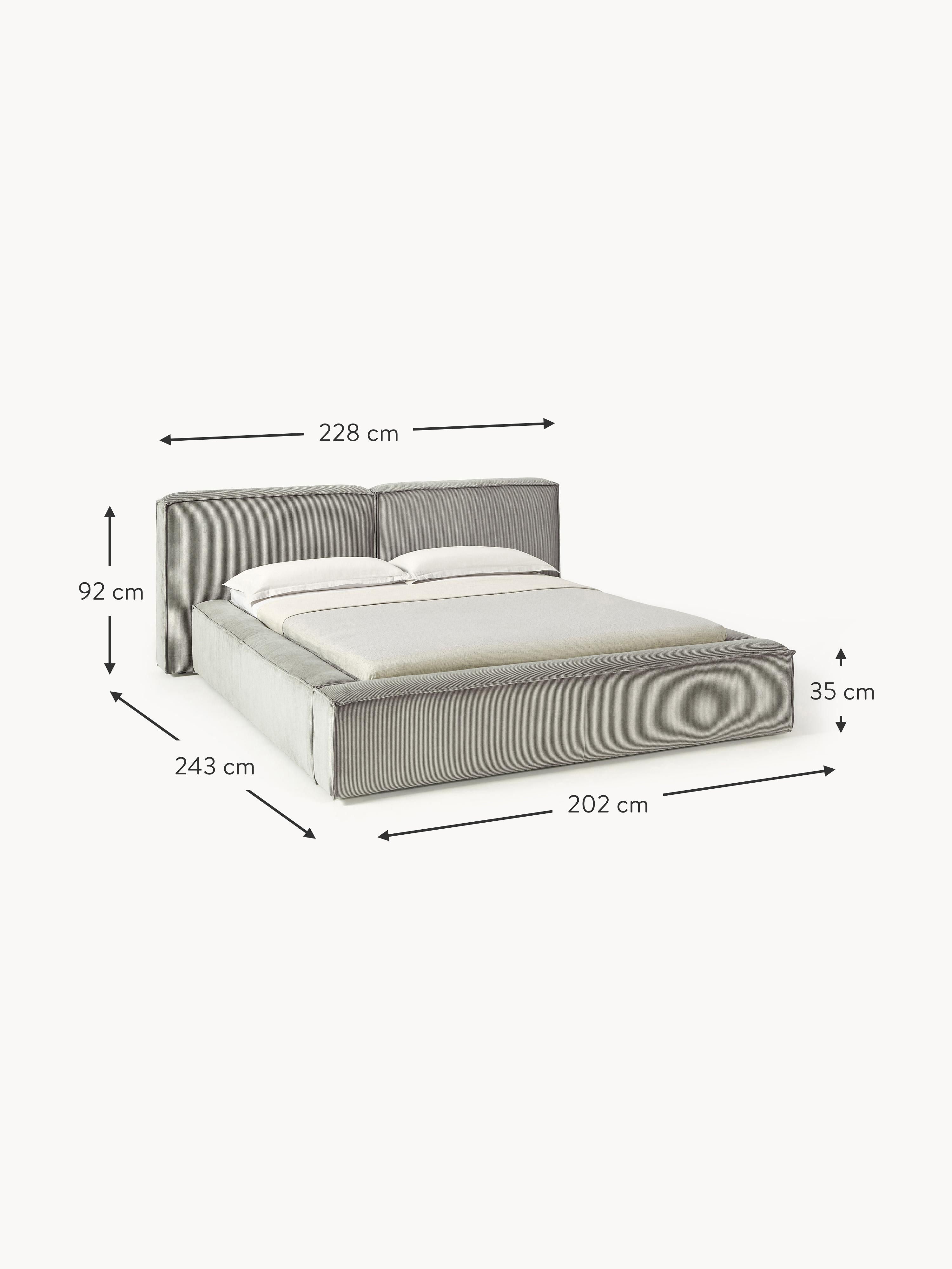 Lennon Upholstered Corduroy Bed