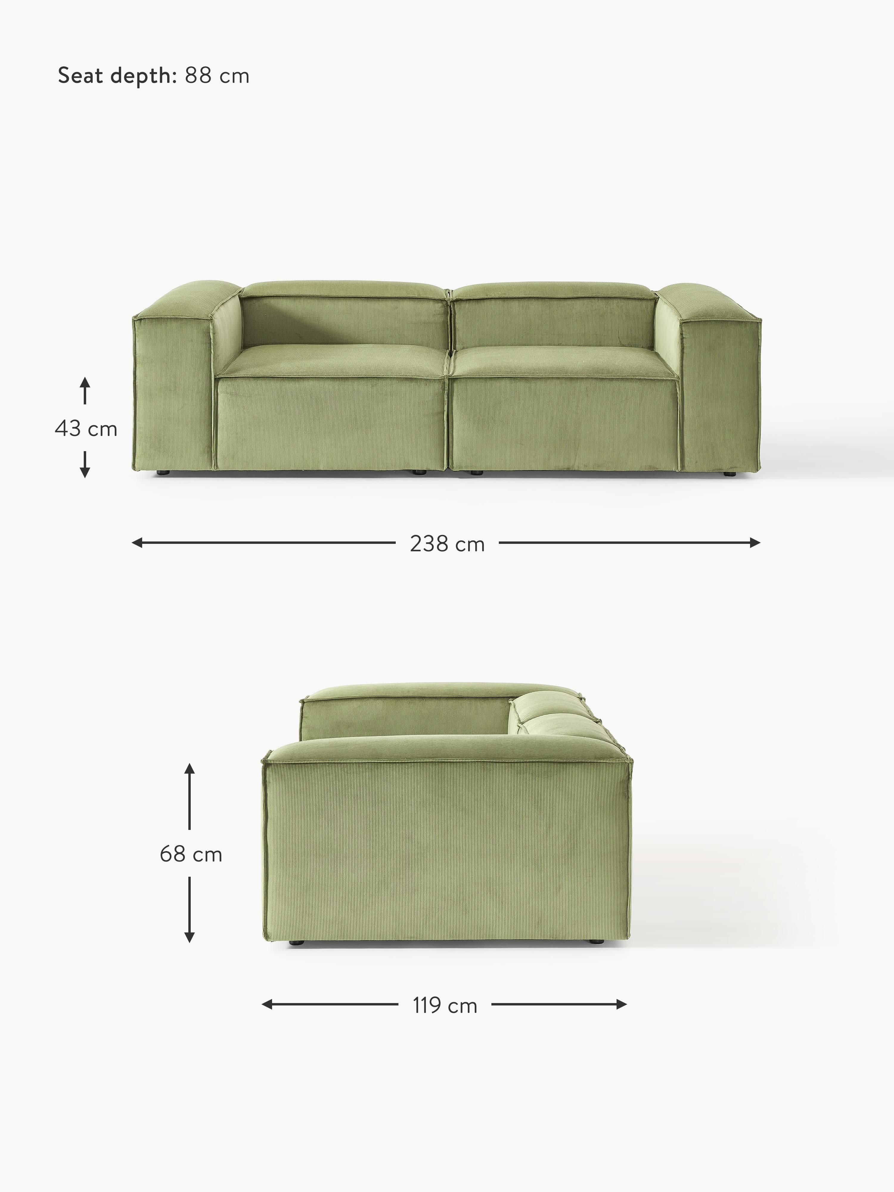 Lennon Corduroy Modular Sofa (3-seater)