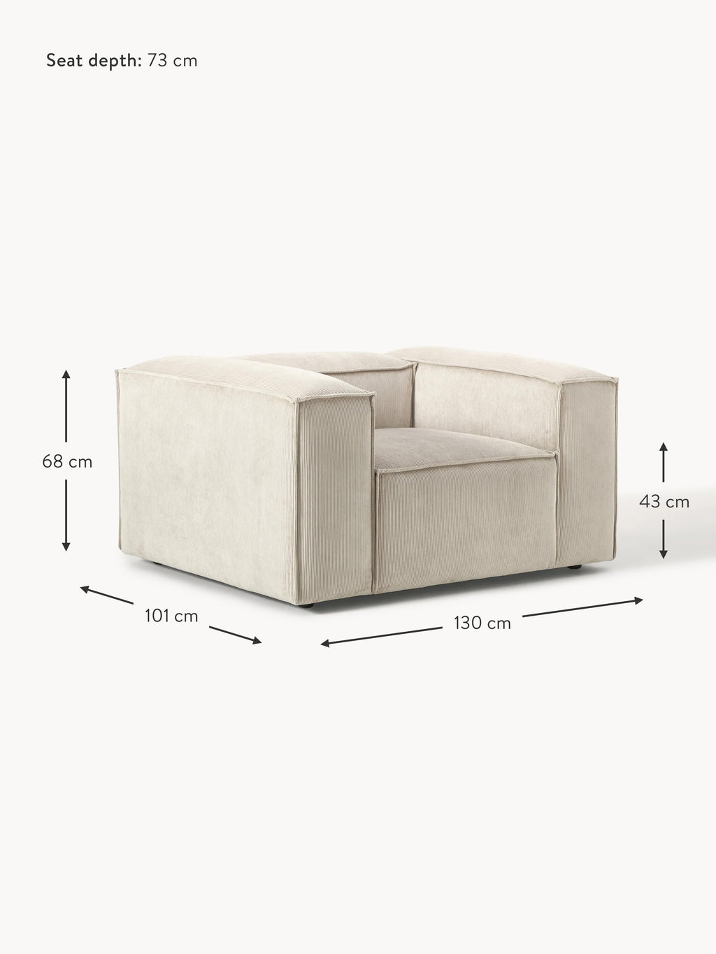 Lennon Corduroy Armchair