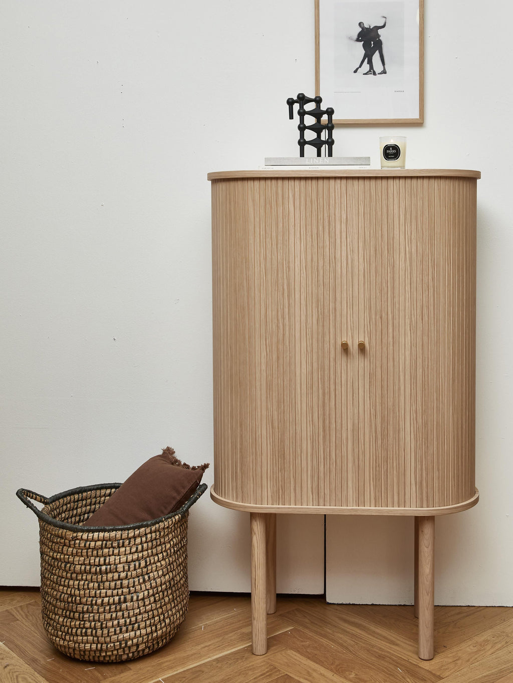 Calary Highboard with Fluted Front