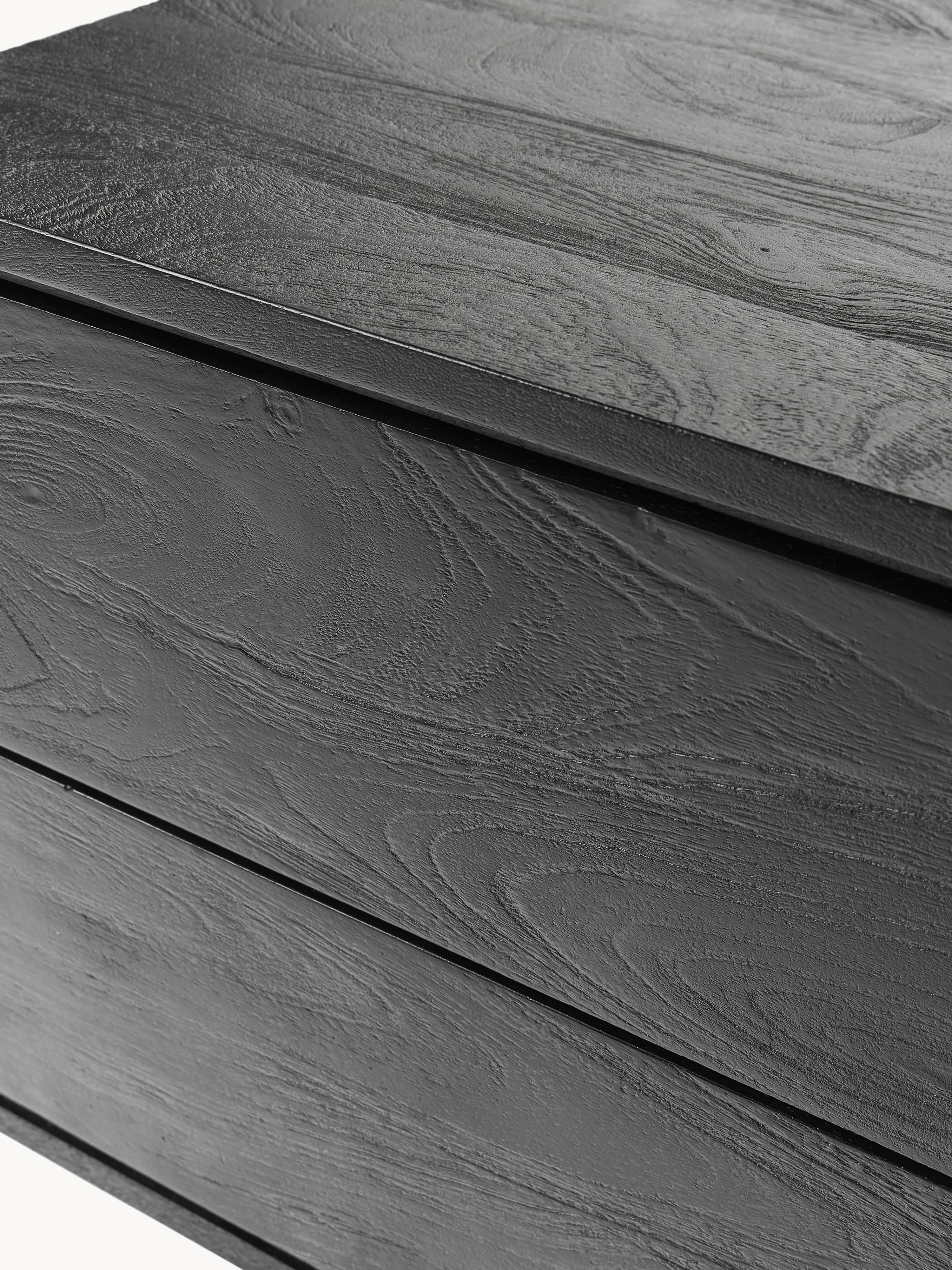 Luca Mango Wood Bedside Table with Drawers