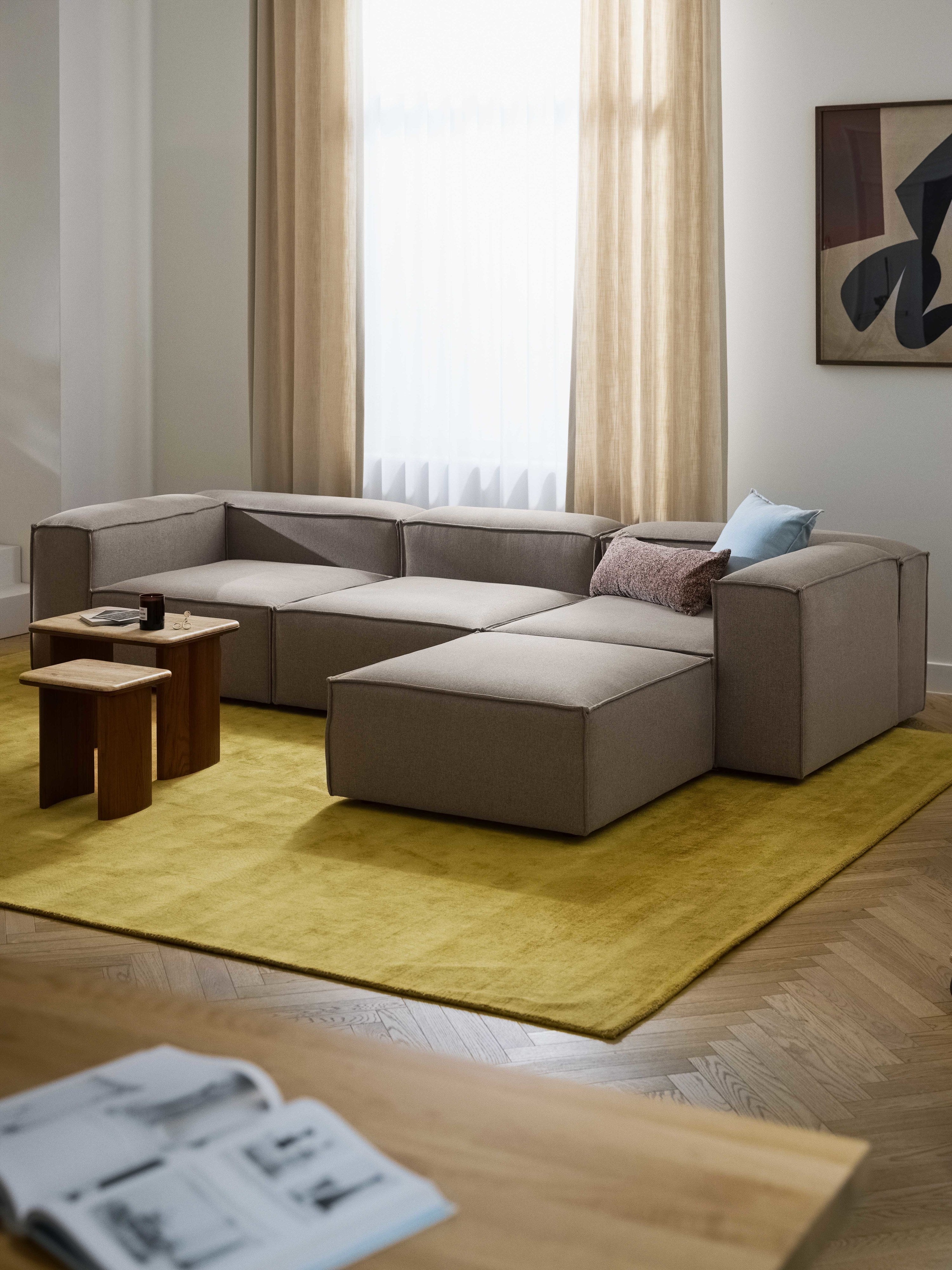 Lennon Modular Sofa (4-seater) with Ottoman (left/right)