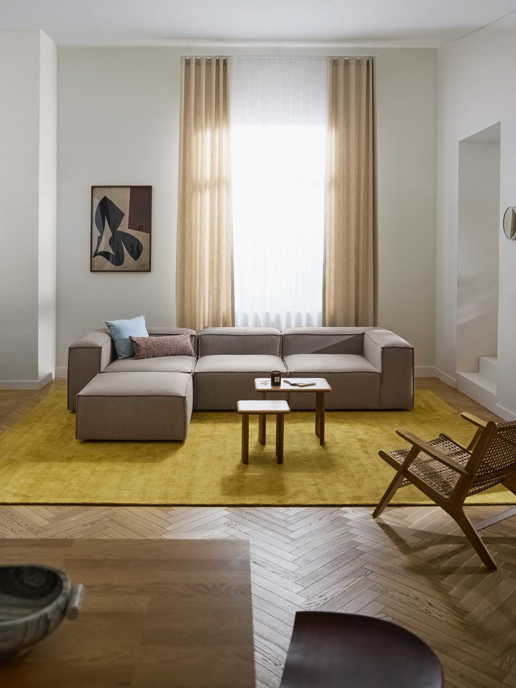 Lennon Modular Sofa (4-seater) with Ottoman (left/right)
