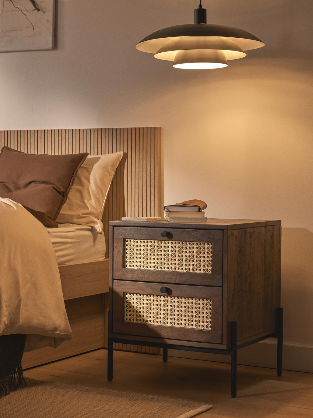 Vienna Bedside Table with Drawers