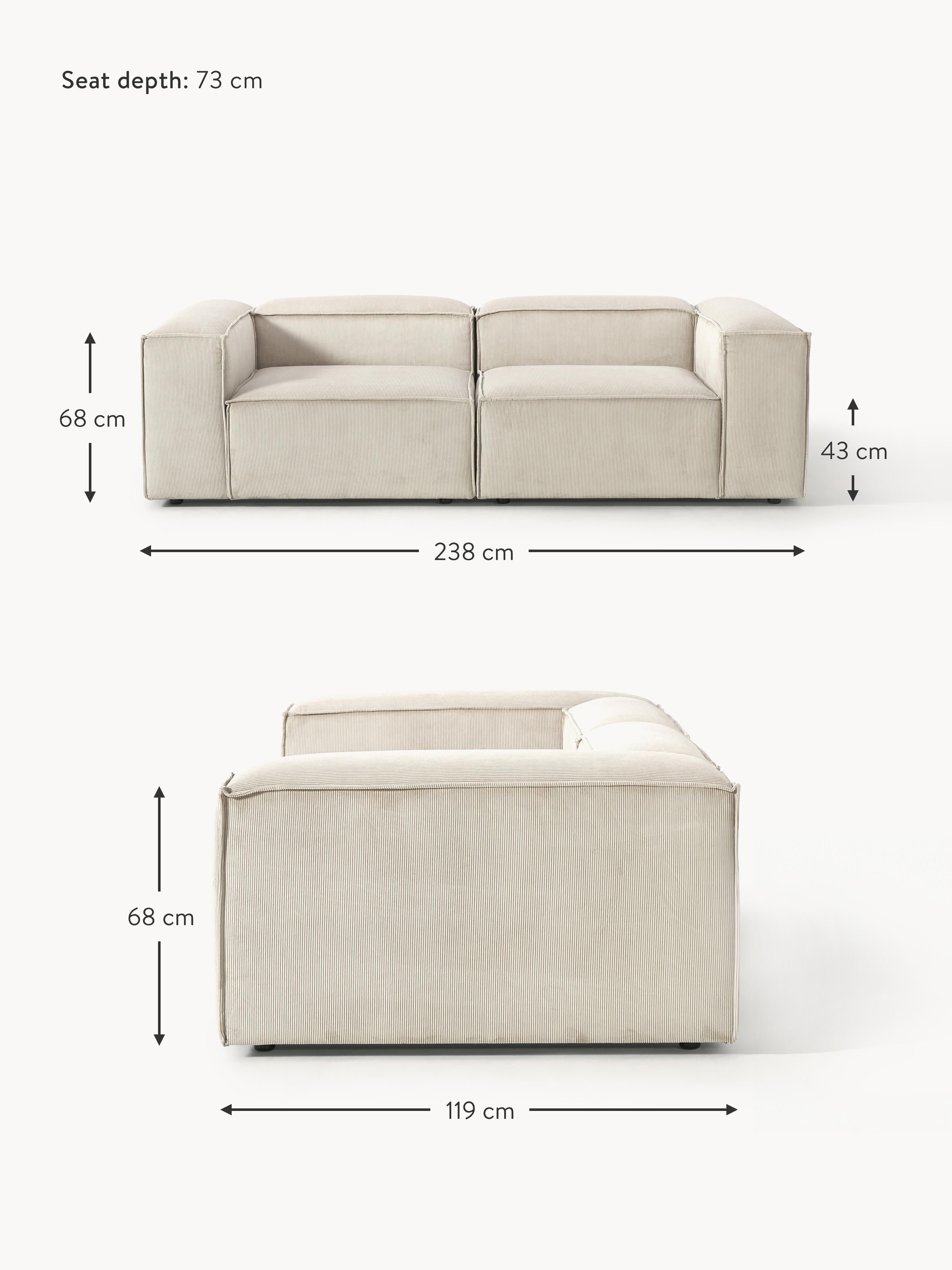 Lennon Corduroy Modular Sofa (3-seater)