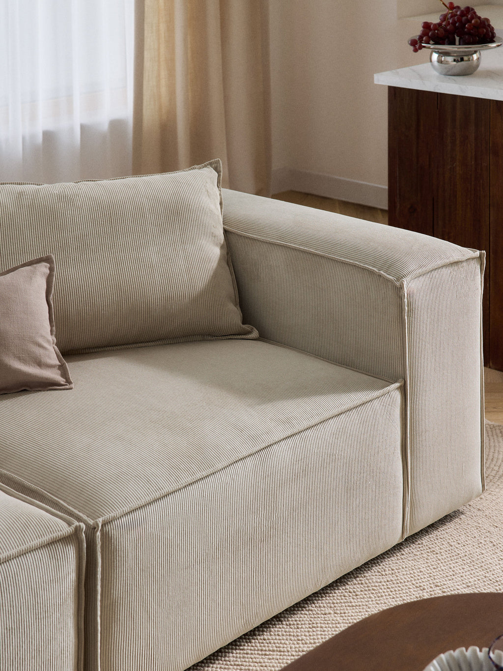 Lennon Corduroy Modular Sofa (3-seater)