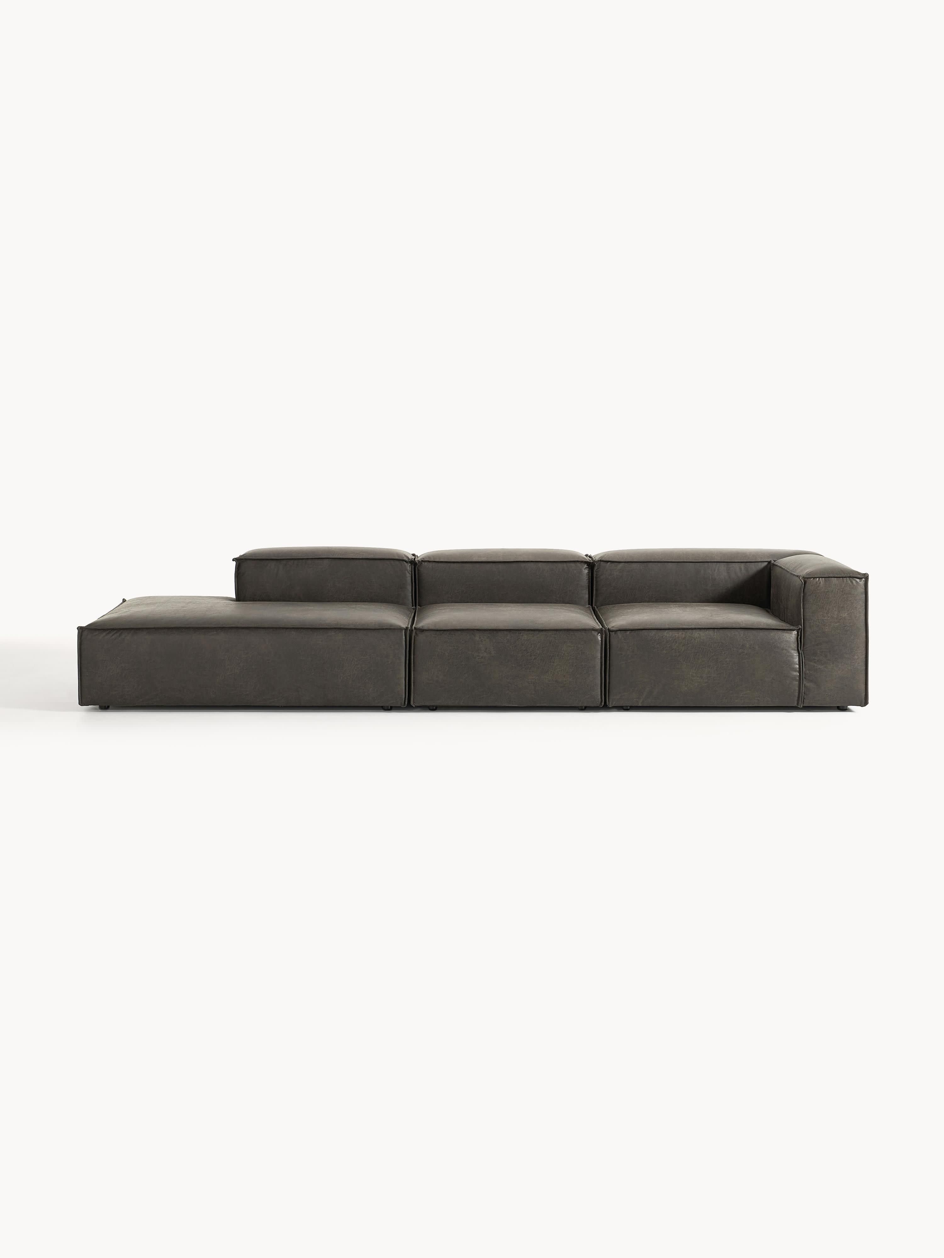 Gallery image 1 - XL Modular Leather Ottoman Lennon