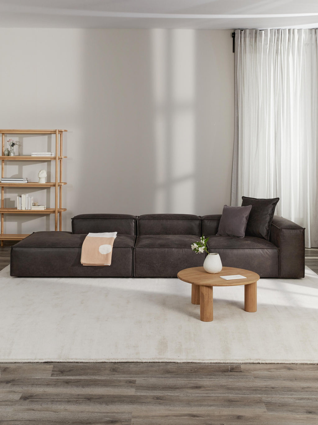 Lennon XL Modular Leather Ottoman