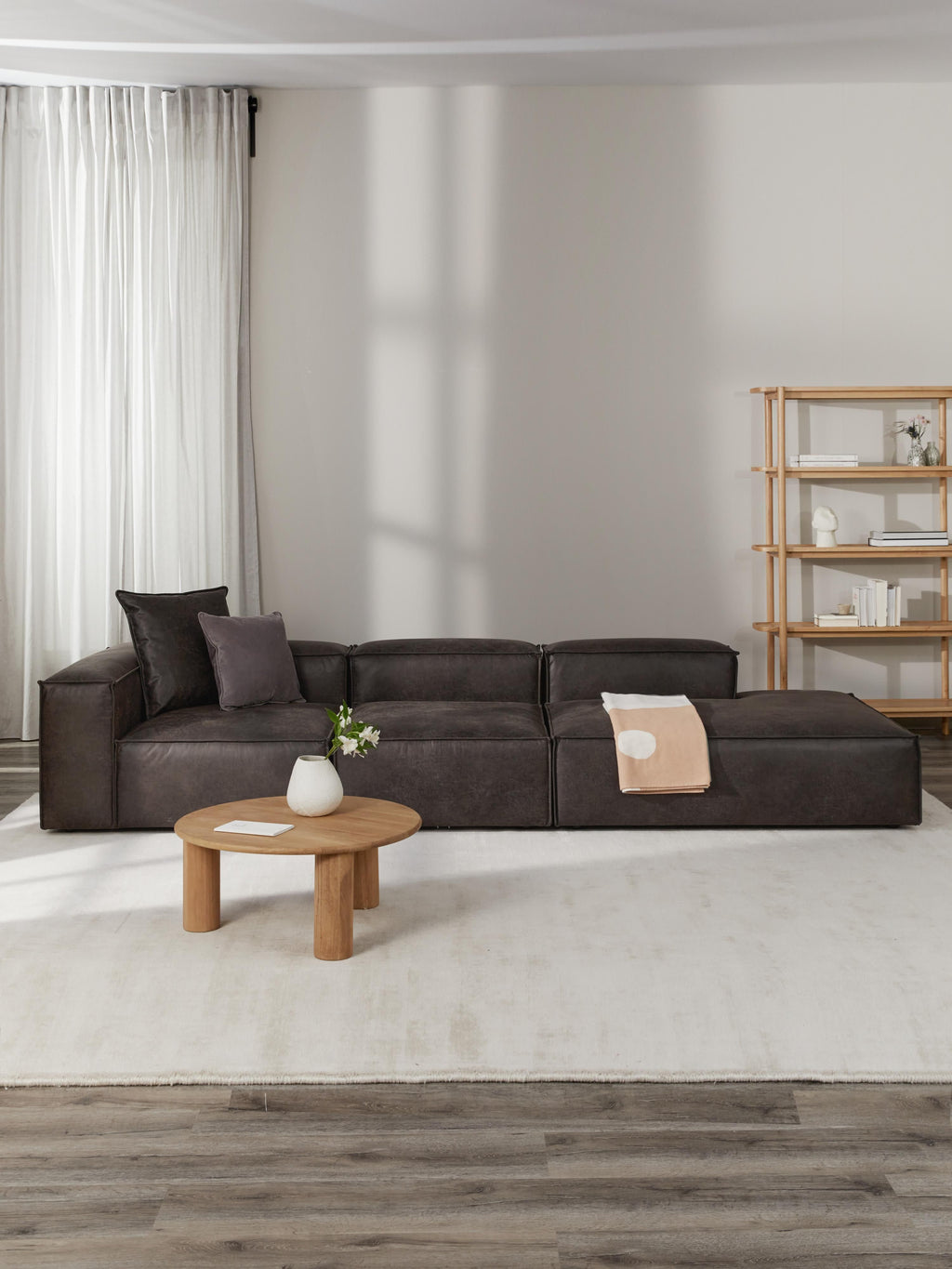 Lennon XL Modular Leather Ottoman