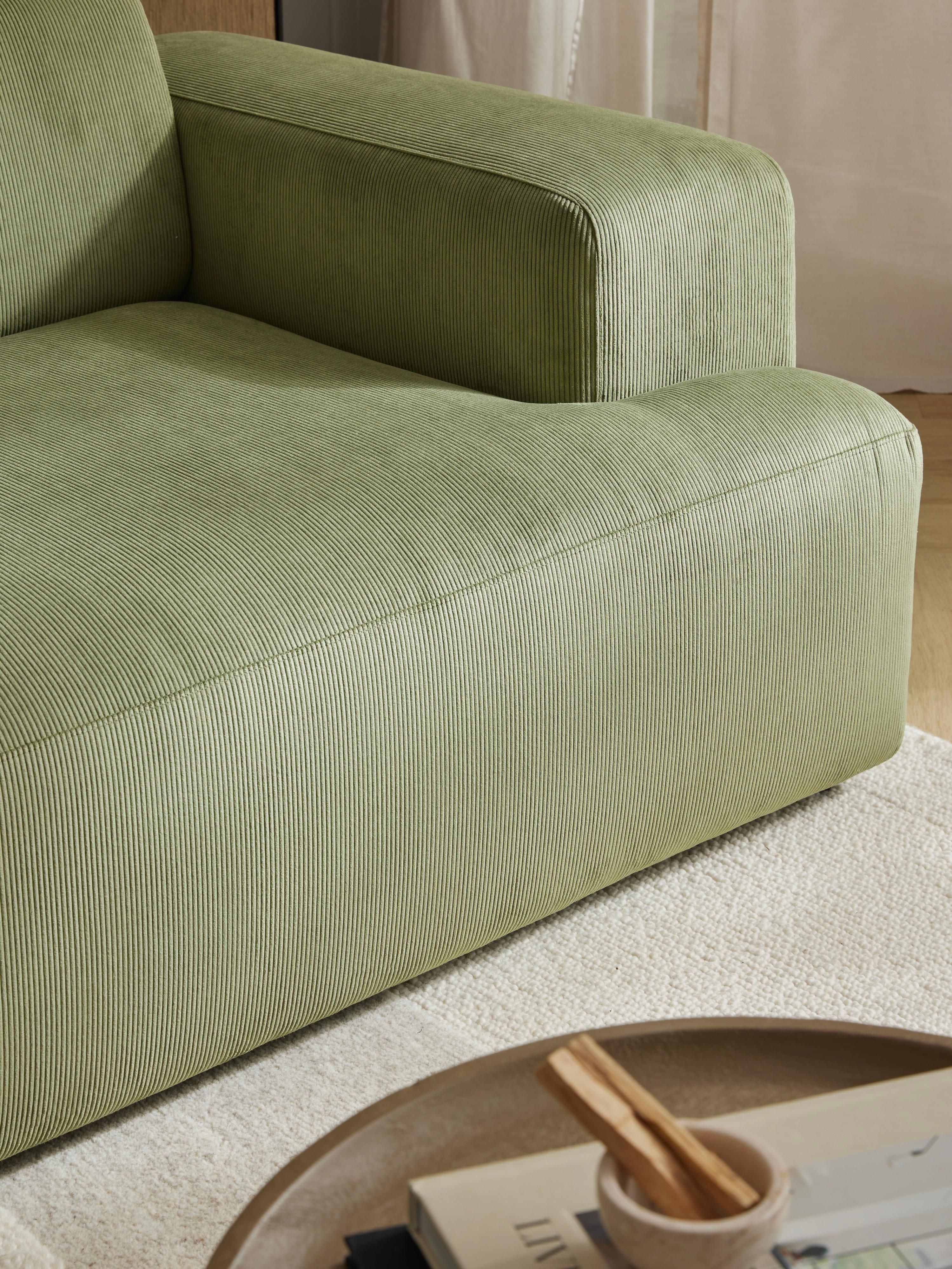 Melva Corduroy Corner Sofa (4-seater)