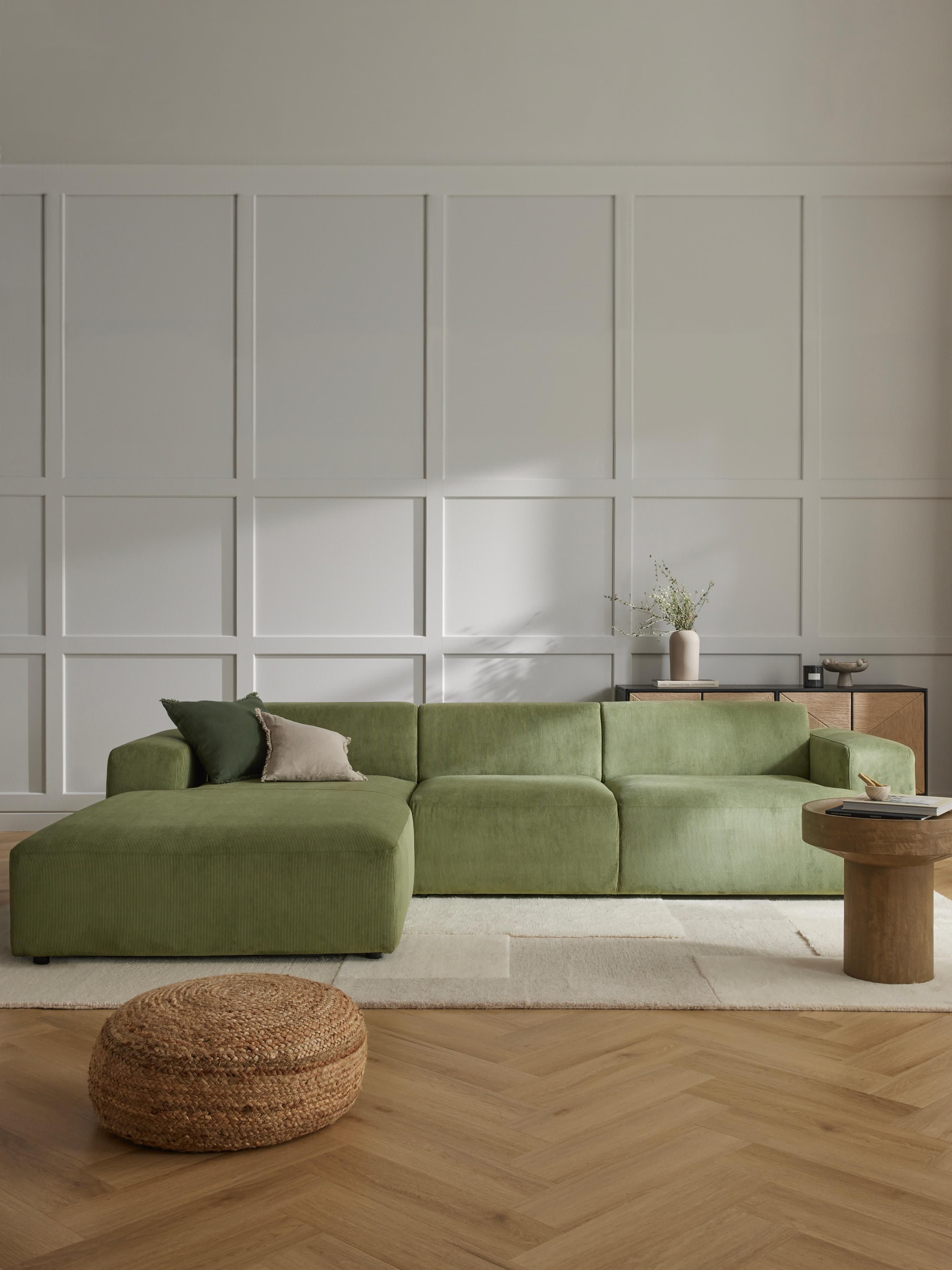 Melva Corduroy Corner Sofa (4-seater)