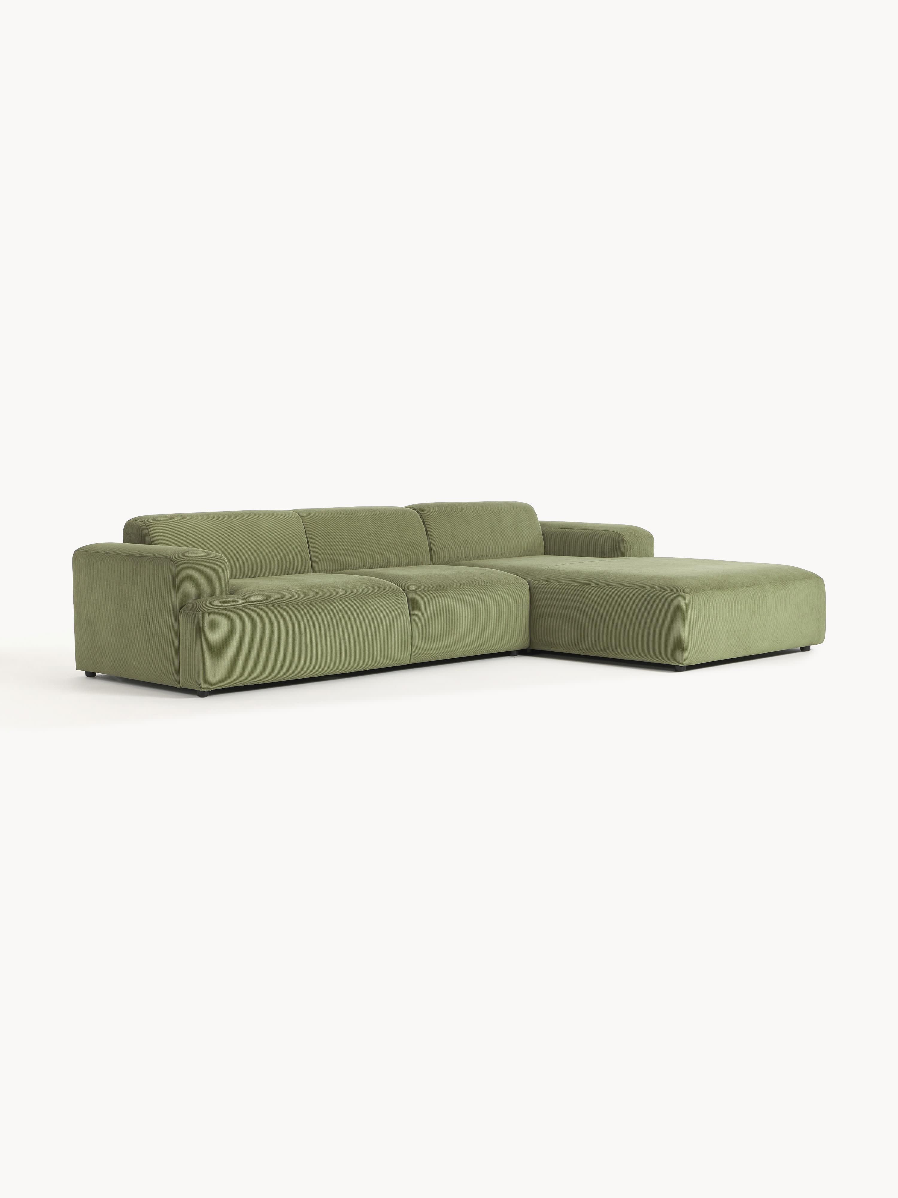 Melva Corduroy Corner Sofa (4-seater)