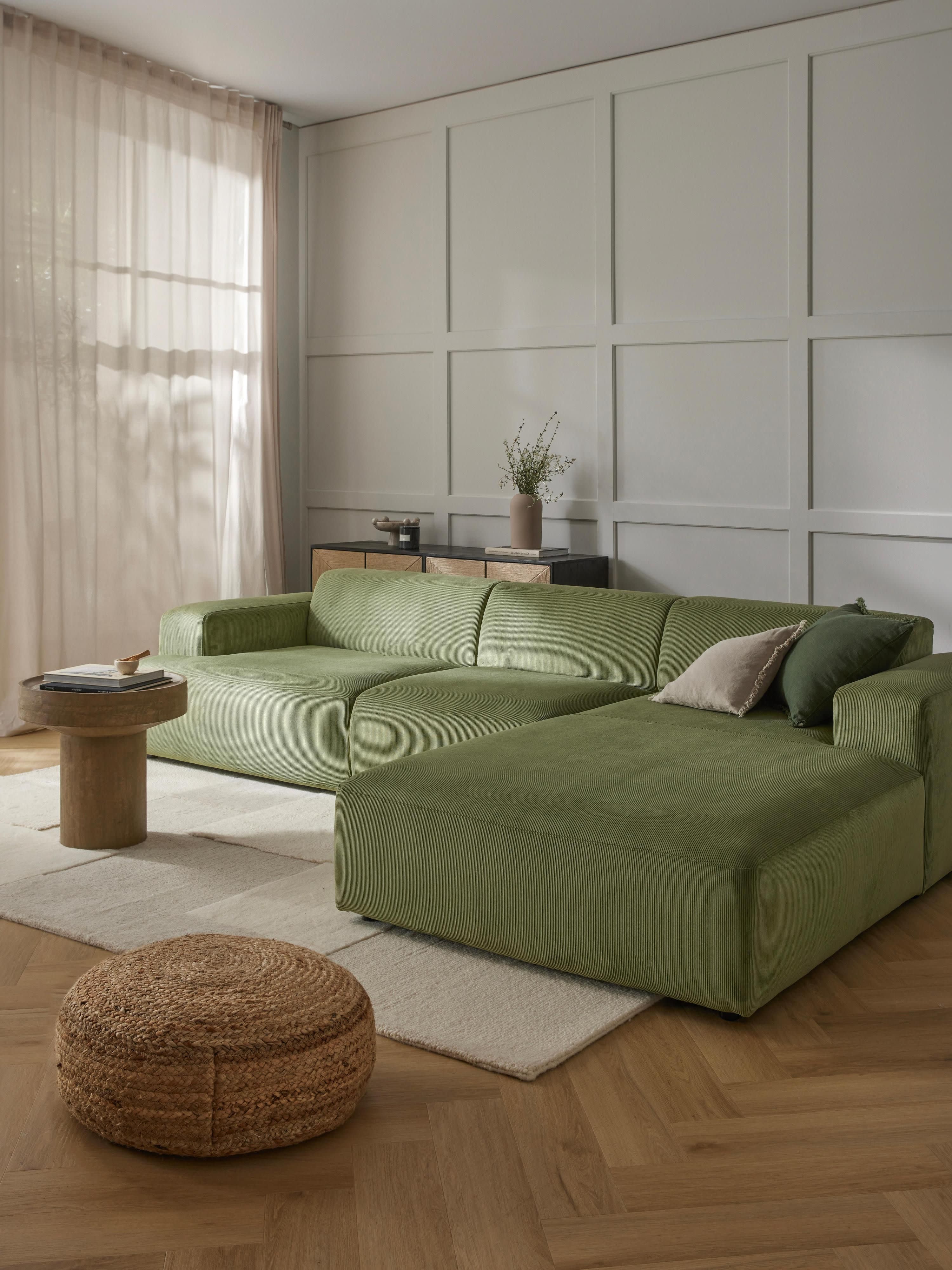 Melva Corduroy Corner Sofa (4-seater)
