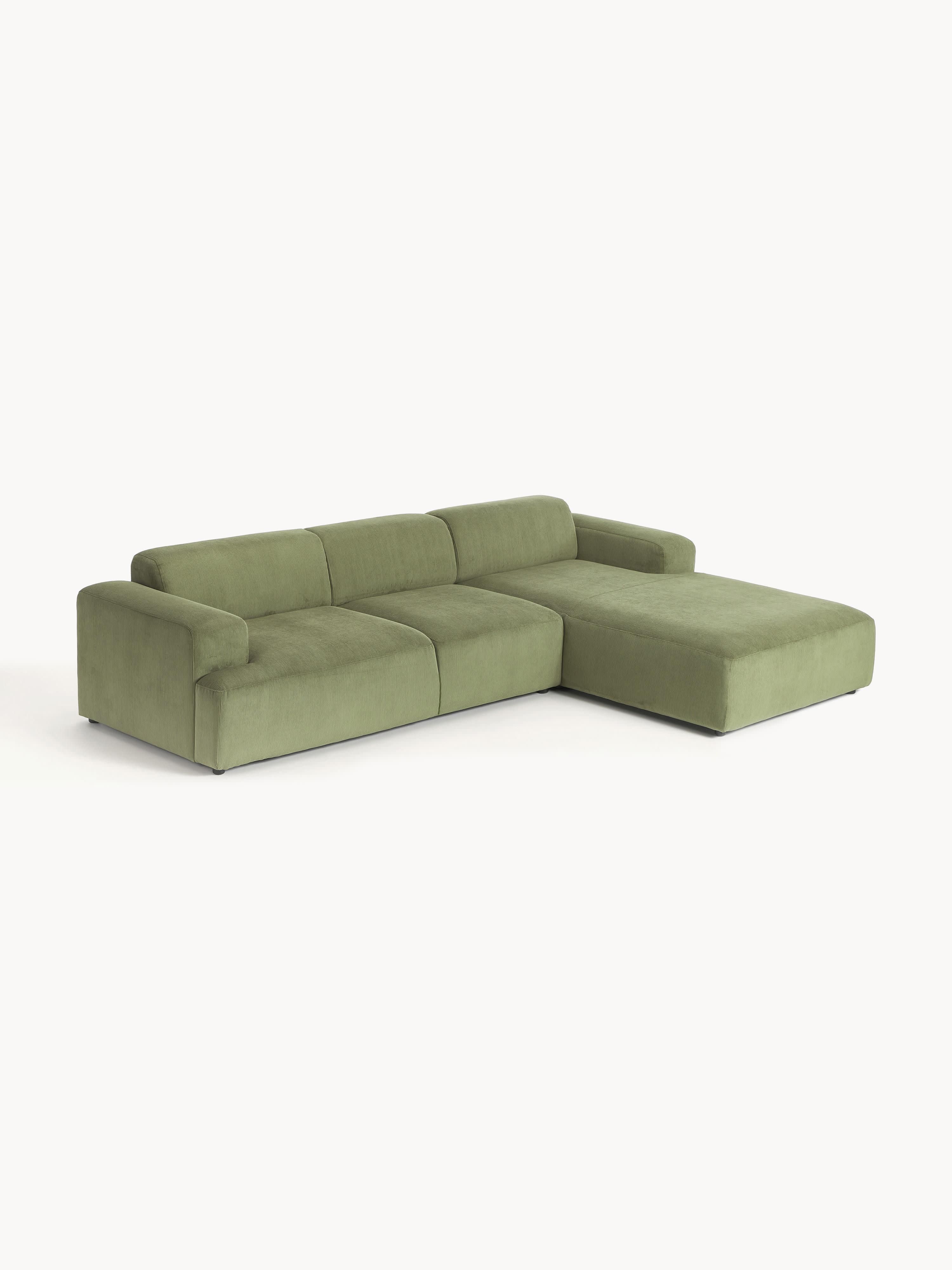 Melva Corduroy Corner Sofa (4-seater)