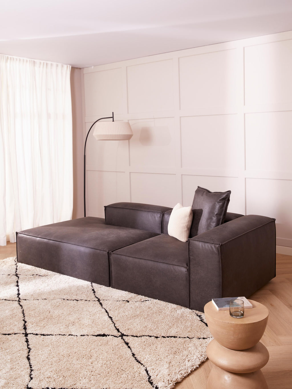 Lennon Modular Leather Ottoman