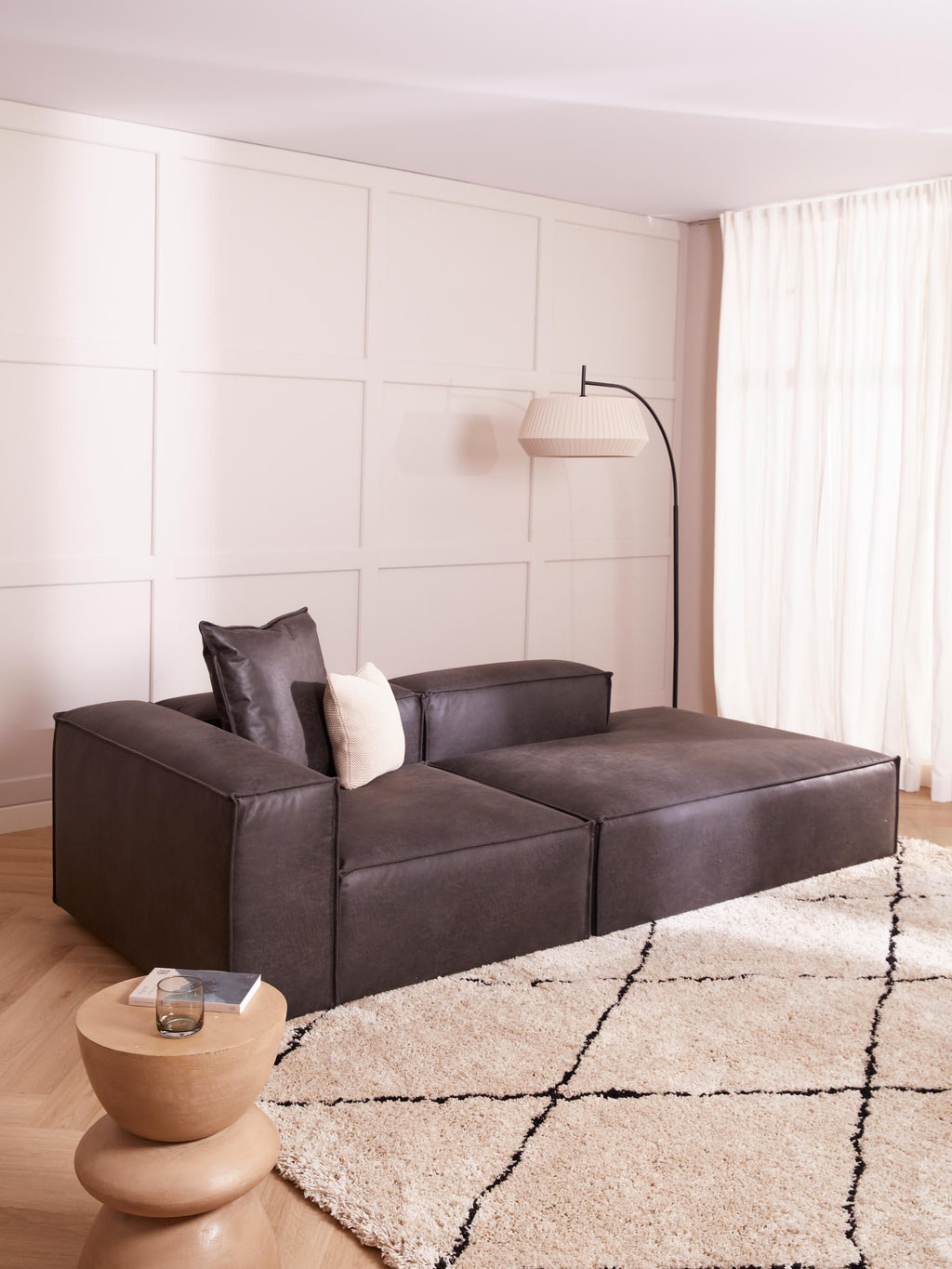 Lennon Modular Leather Ottoman