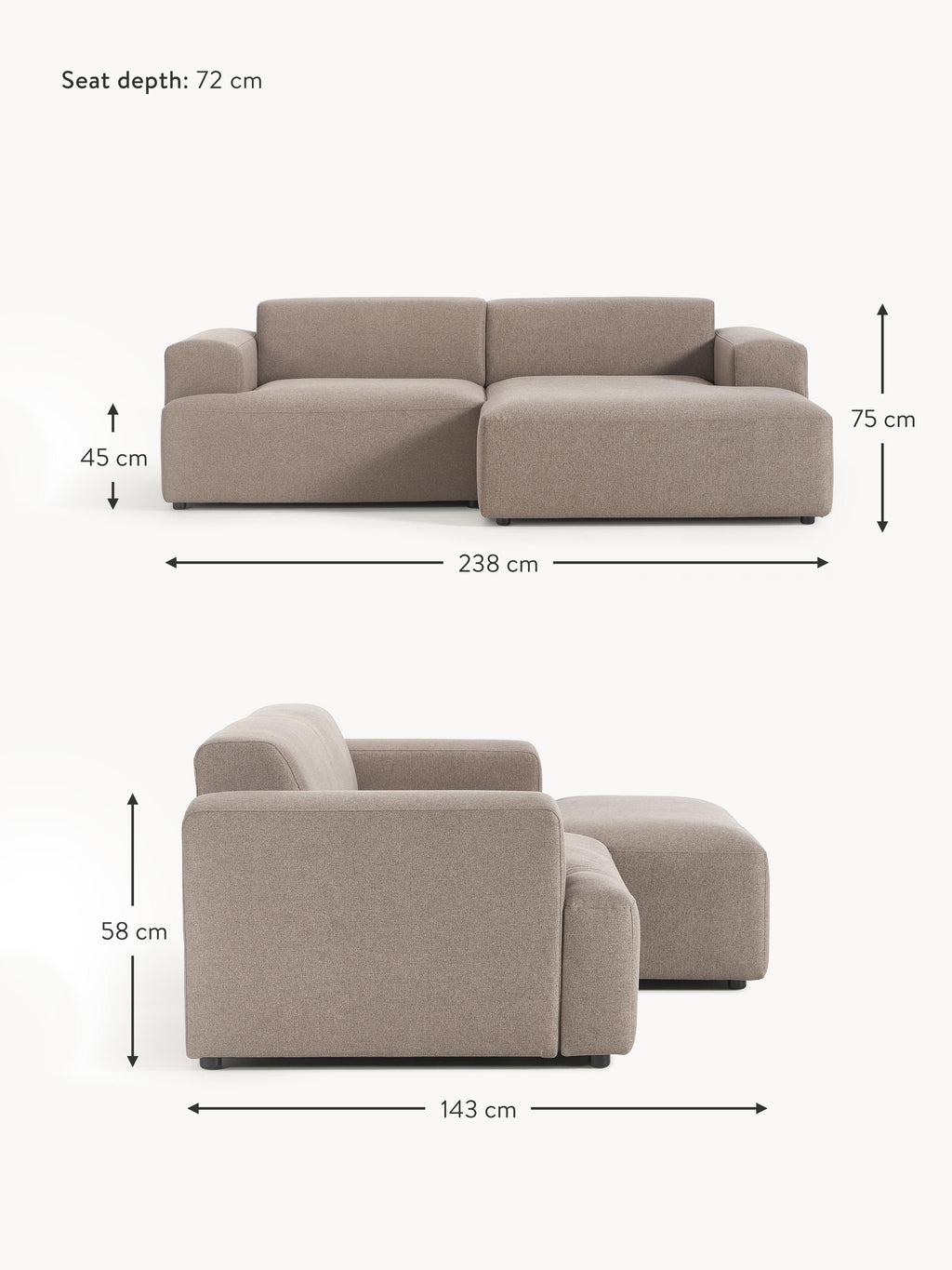 Melva Corner Sofa (3-seater)