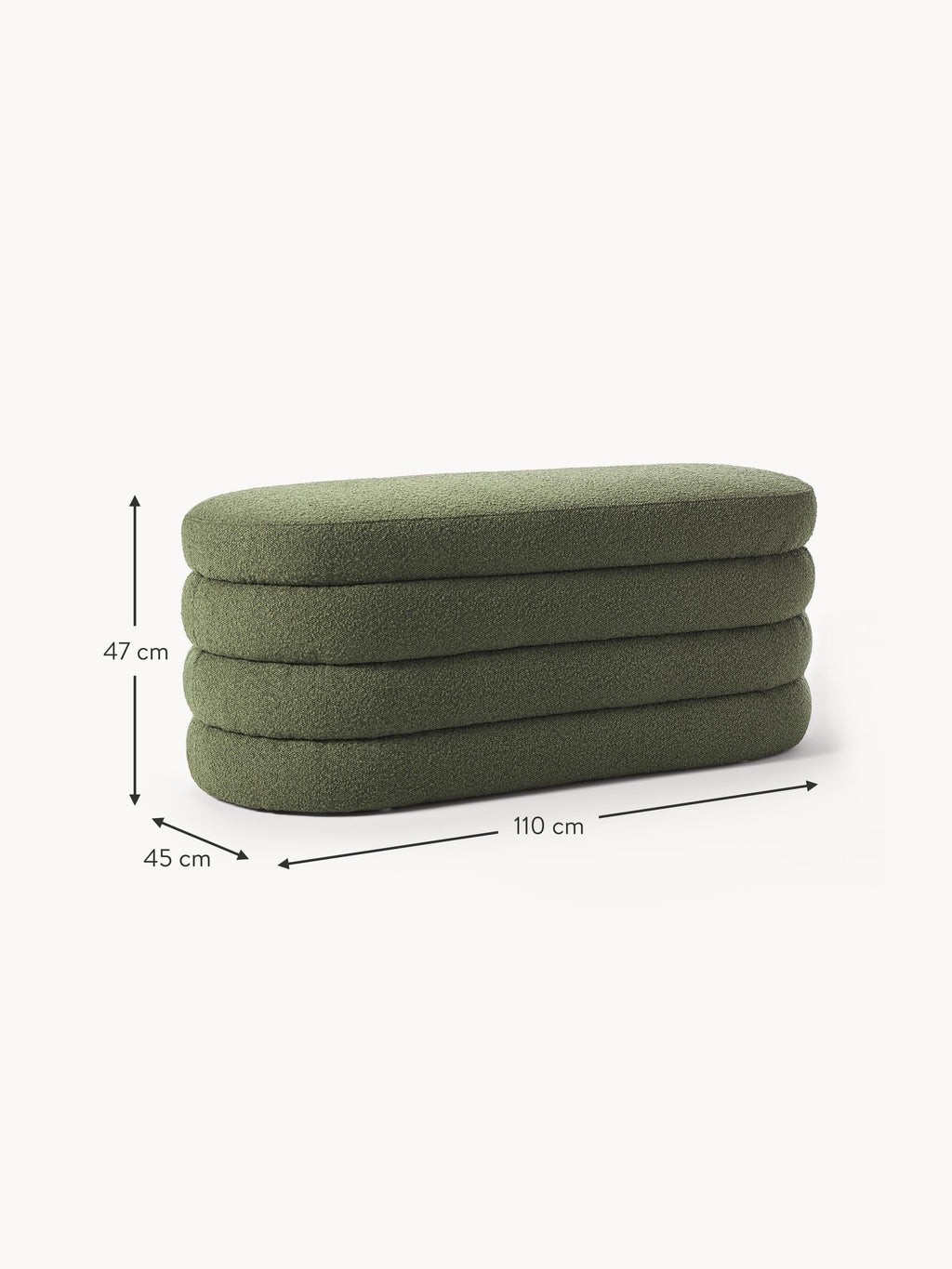 Alto Bouclé Upholstered Bench