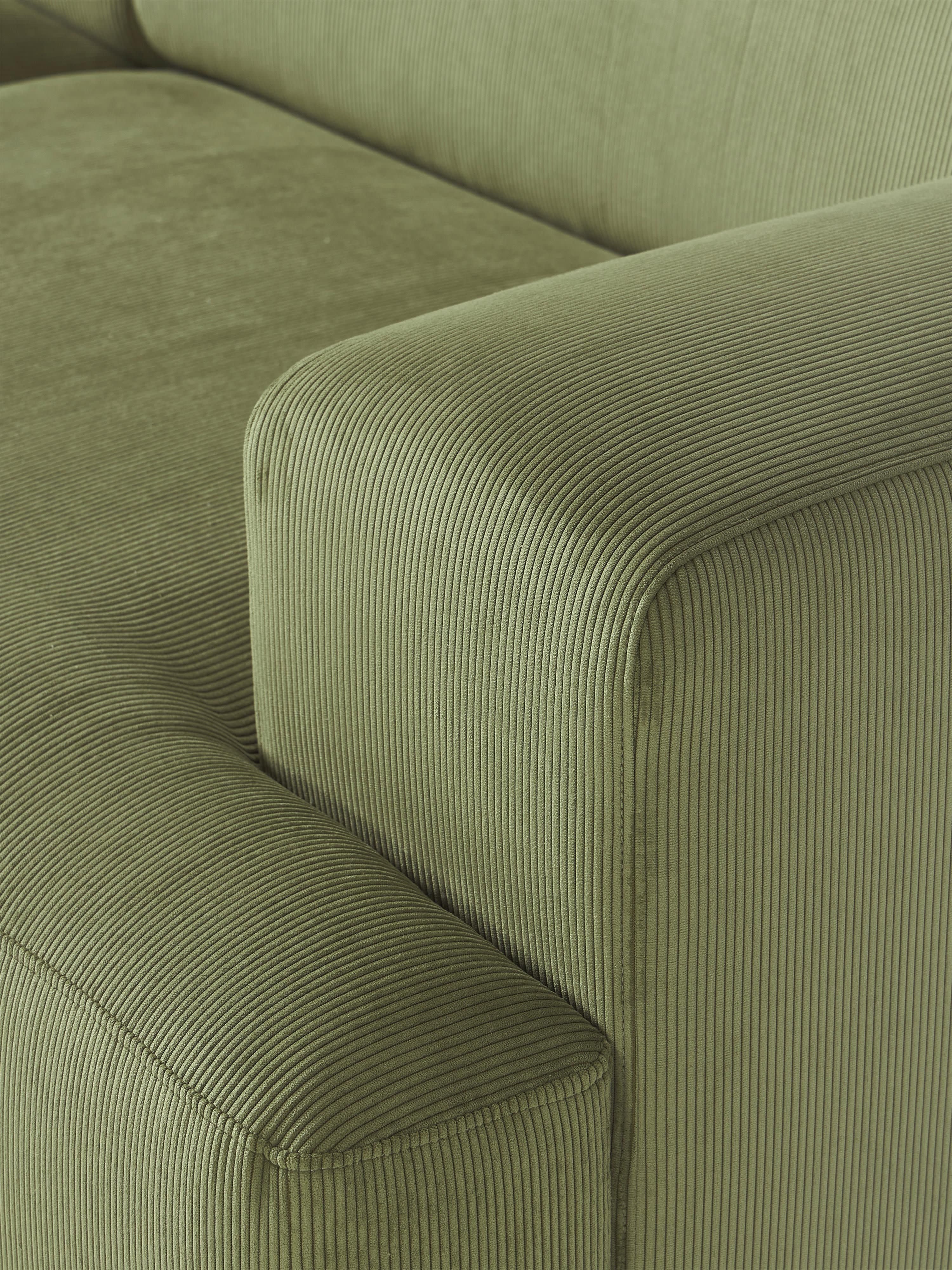 Melva Corduroy Corner Sofa (3-seater)