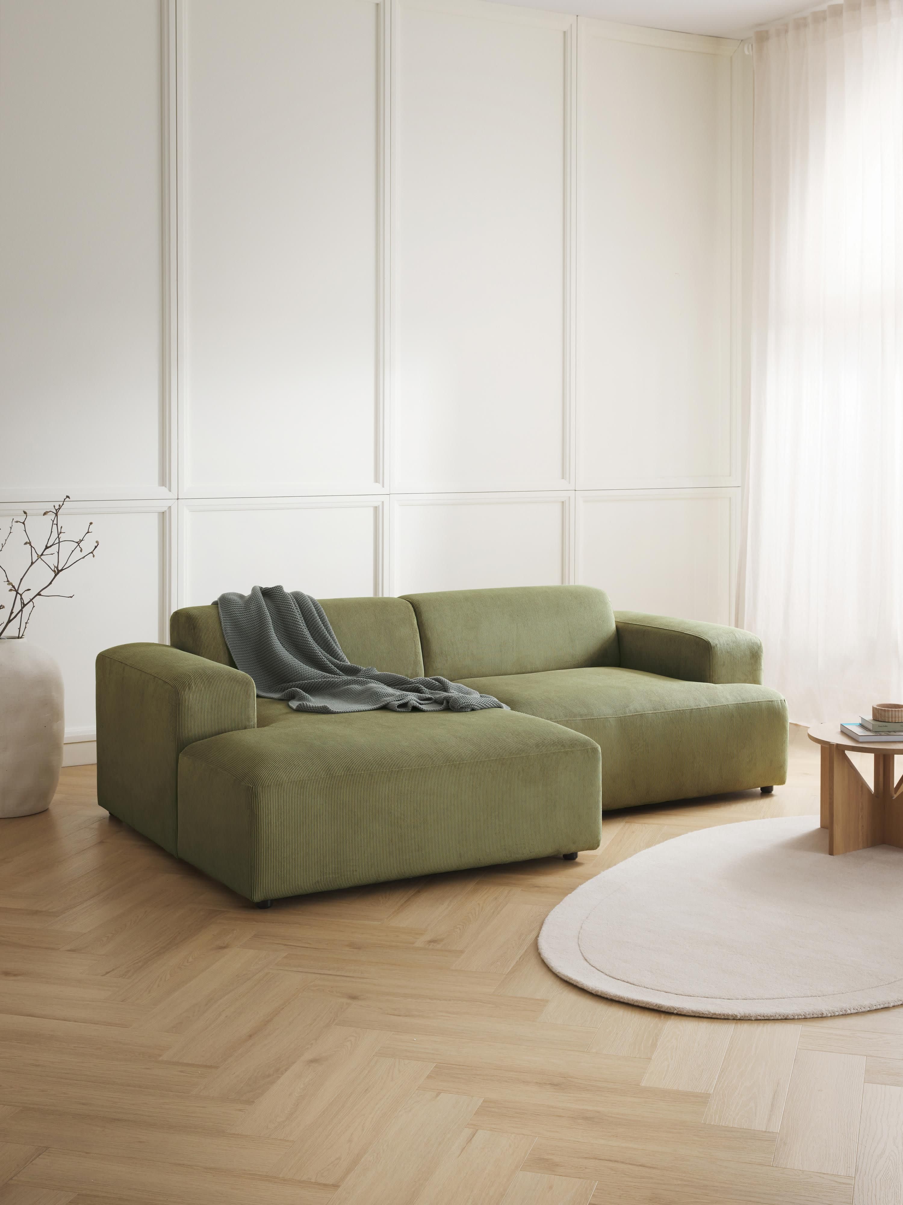 Melva Corduroy Corner Sofa (3-seater)