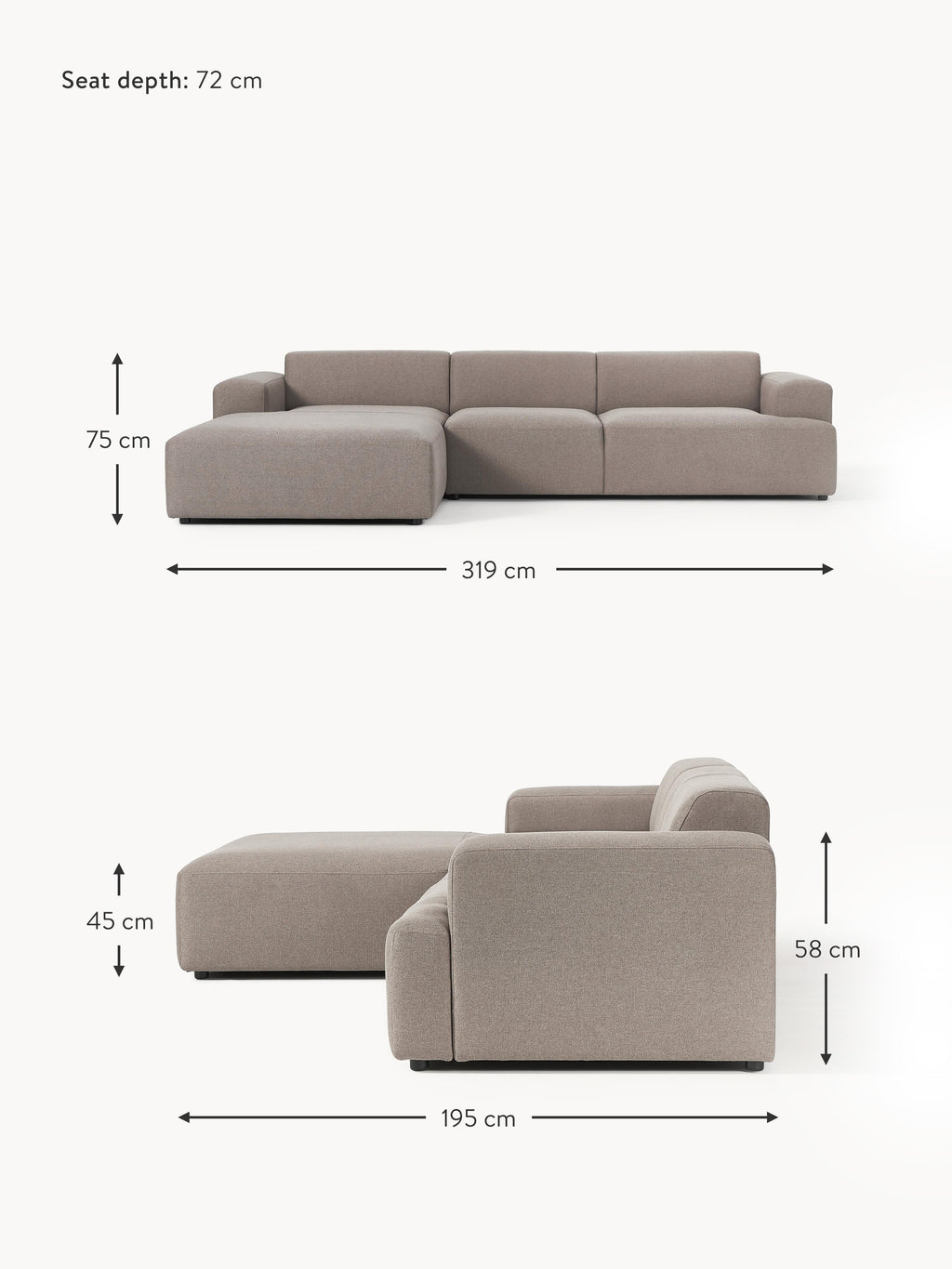 Melva Corner Sofa (4-seater)