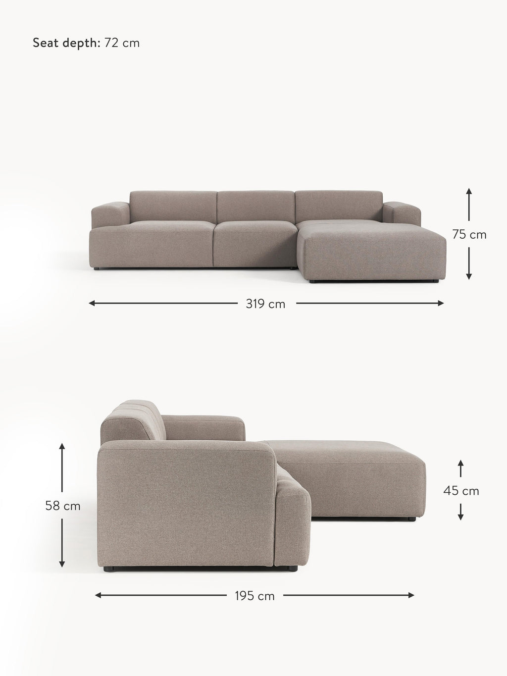 Melva Corner Sofa (4-seater)