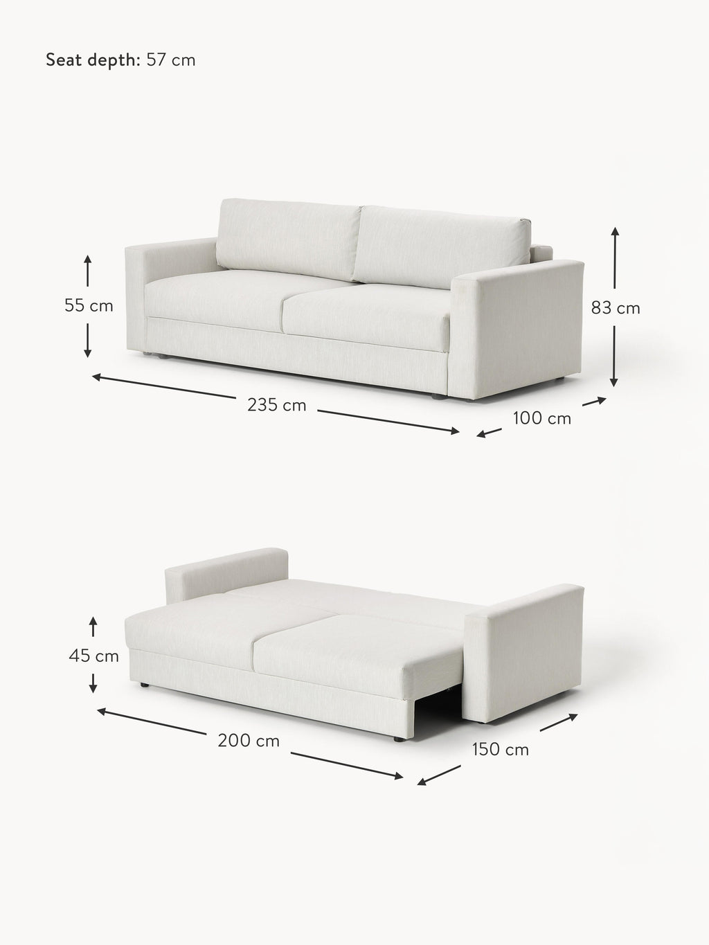Tasha Sofa Bed (3-seater)