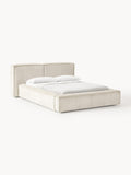 Gallery image 1 - Upholstered Corduroy Bed Lennon with Storage Space