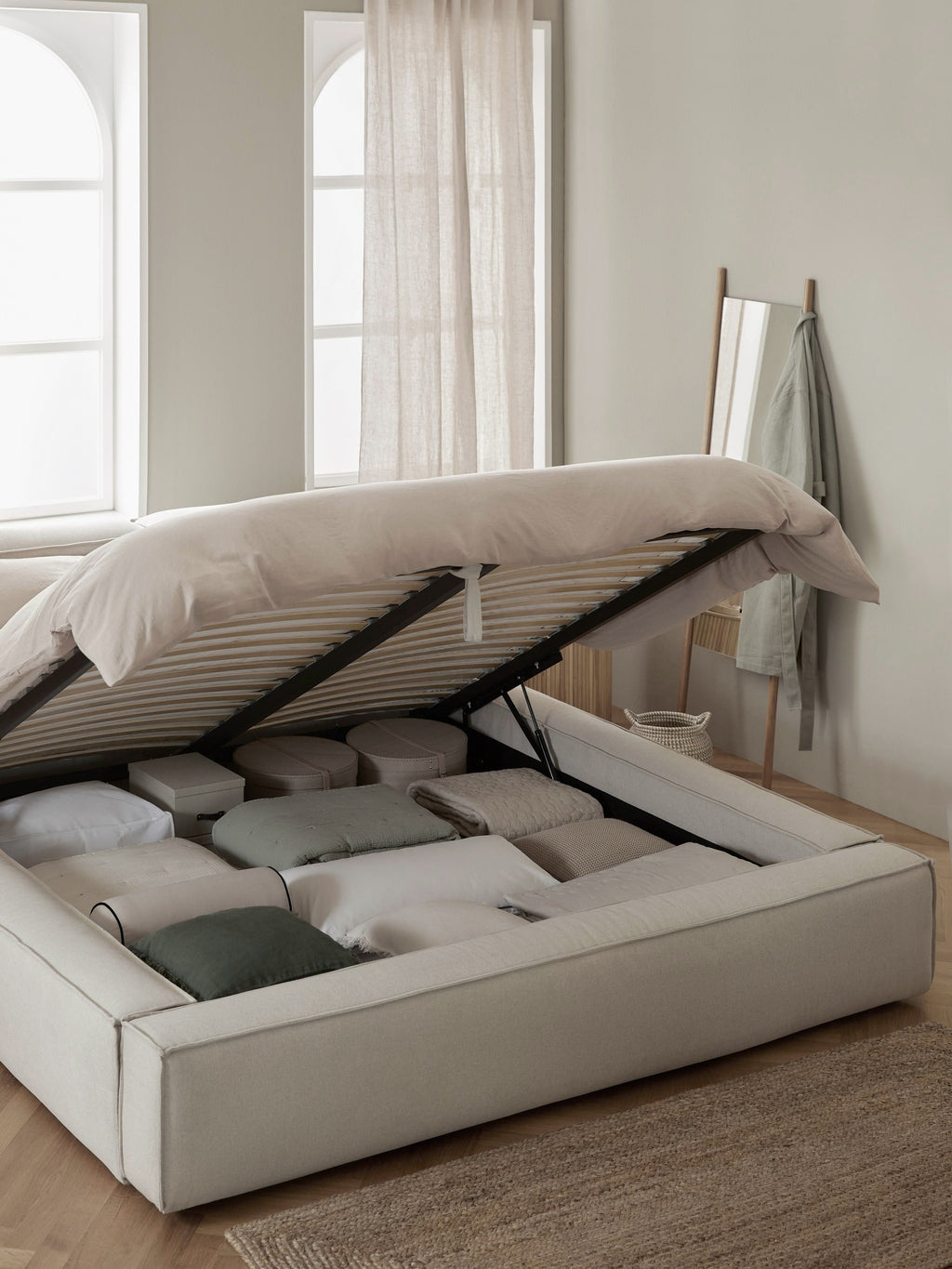 Lennon Upholstered Bed with Storage Space