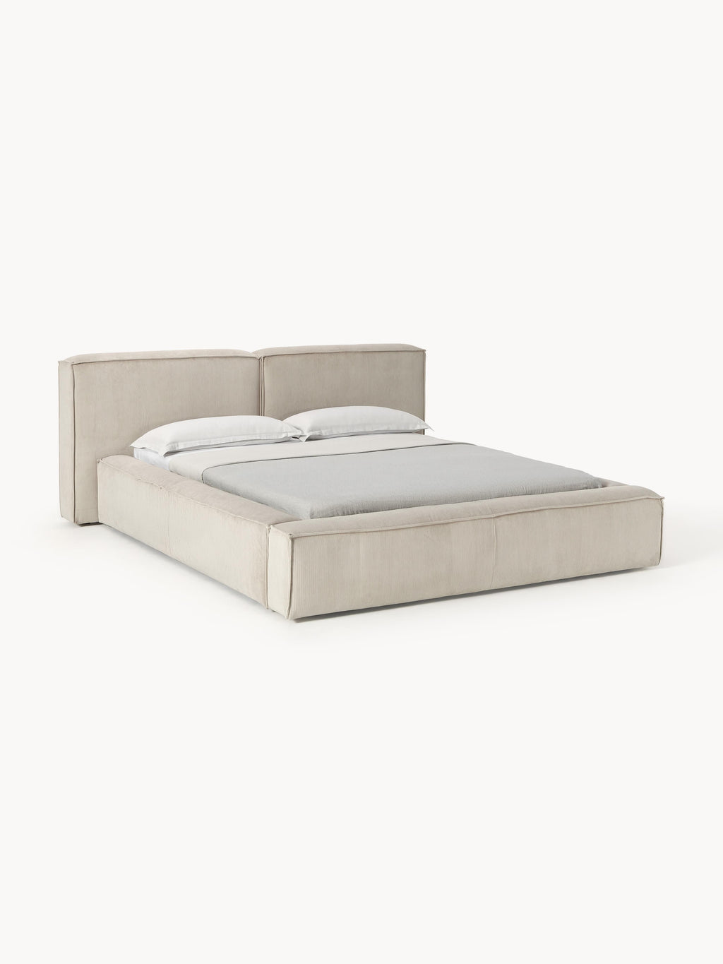 Gallery image 1 - Upholstered Corduroy Bed Lennon