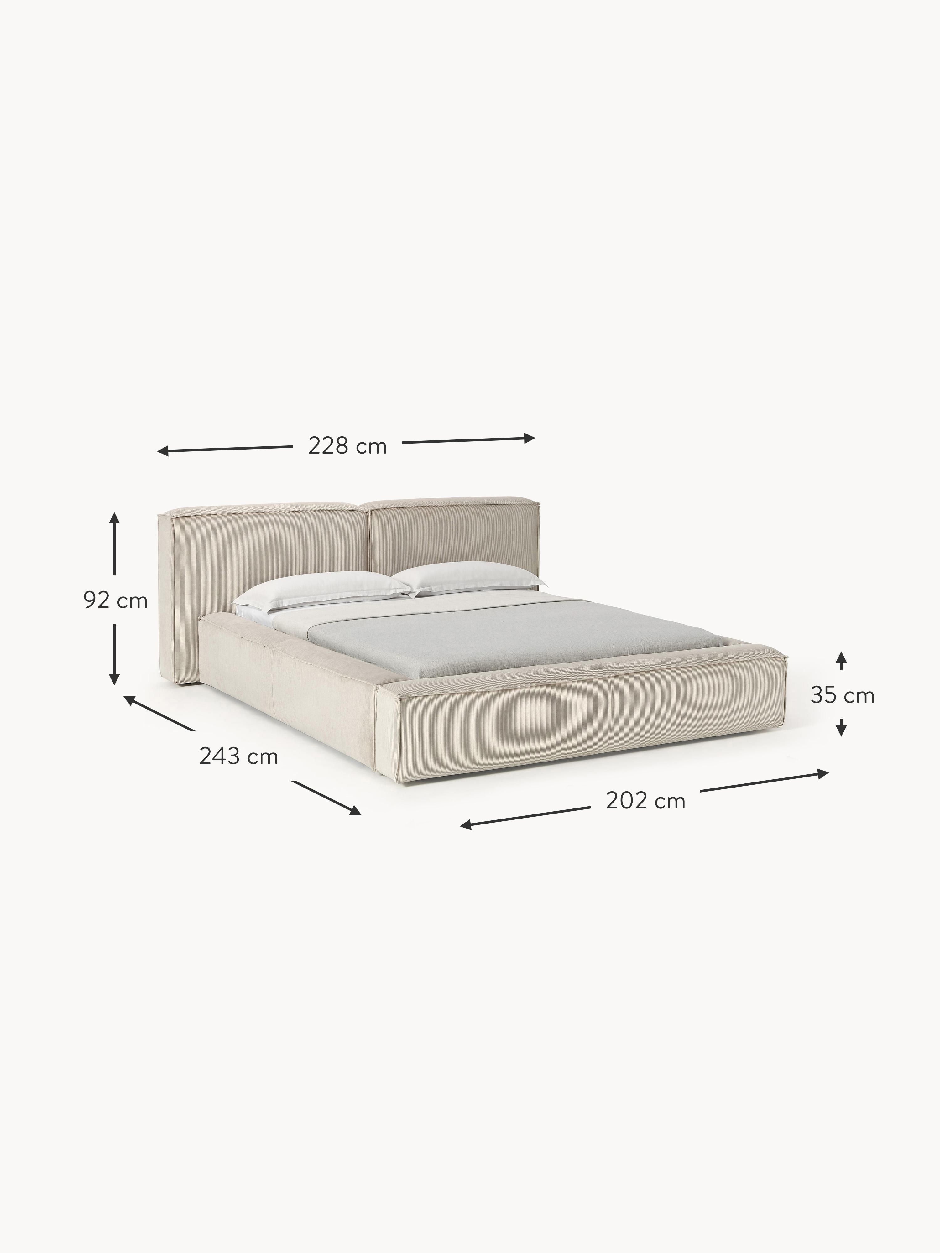 Lennon Upholstered Corduroy Bed