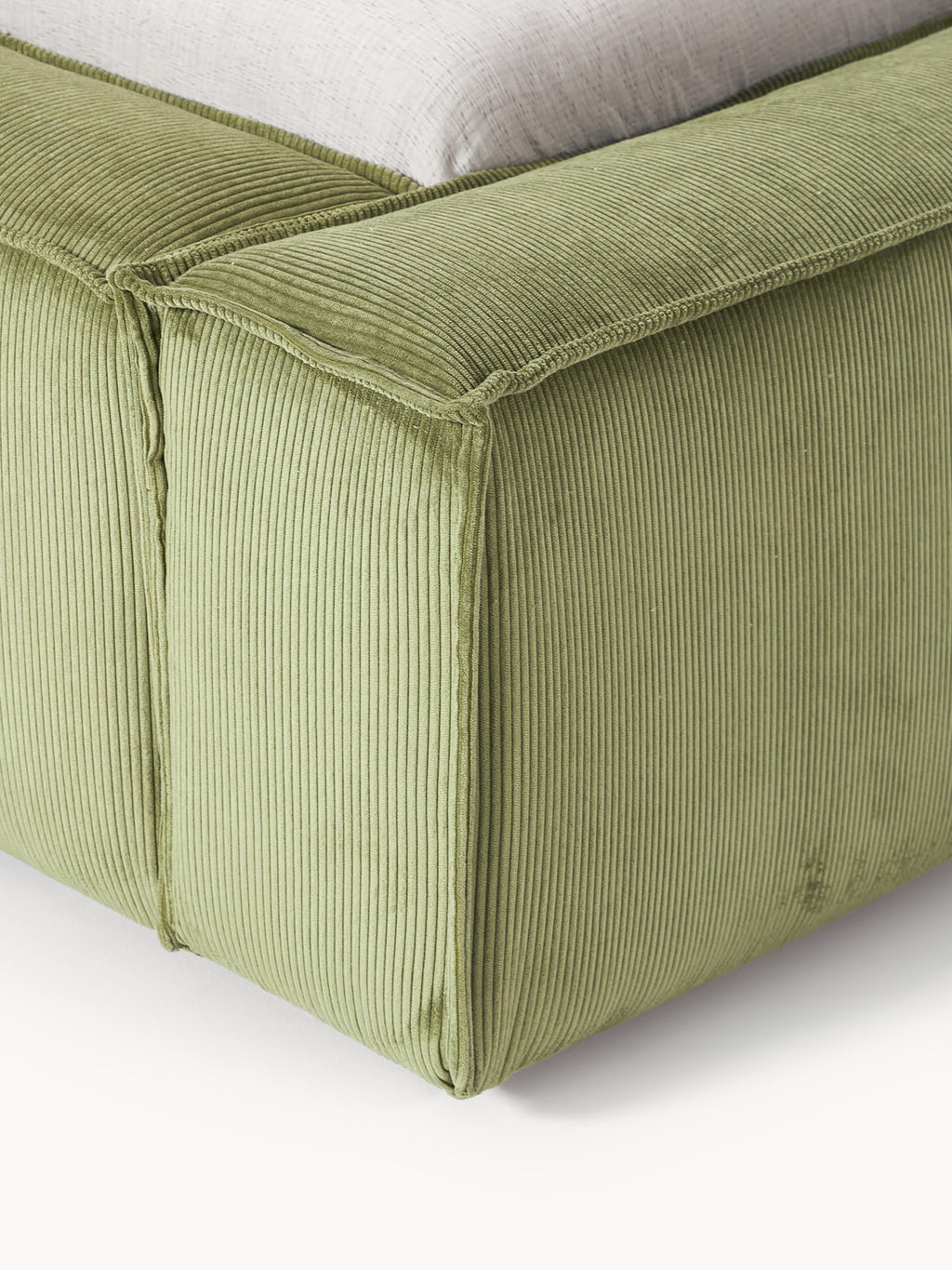 Lennon Upholstered Corduroy Bed with Storage Space