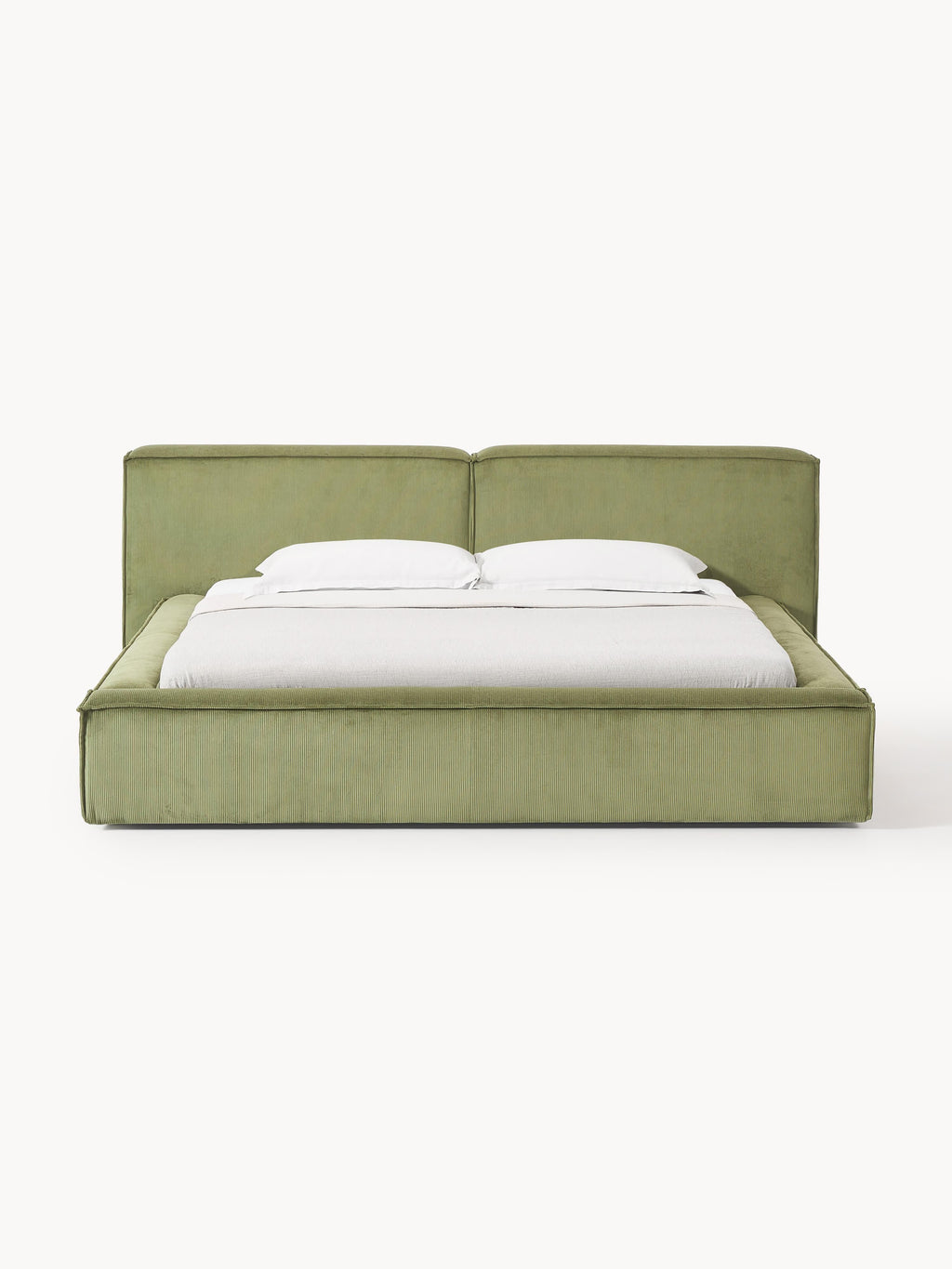 Lennon Upholstered Corduroy Bed with Storage Space