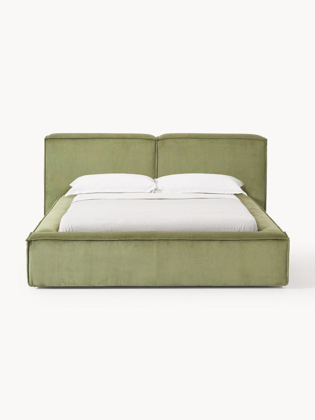 Lennon Upholstered Corduroy Bed with Storage Space