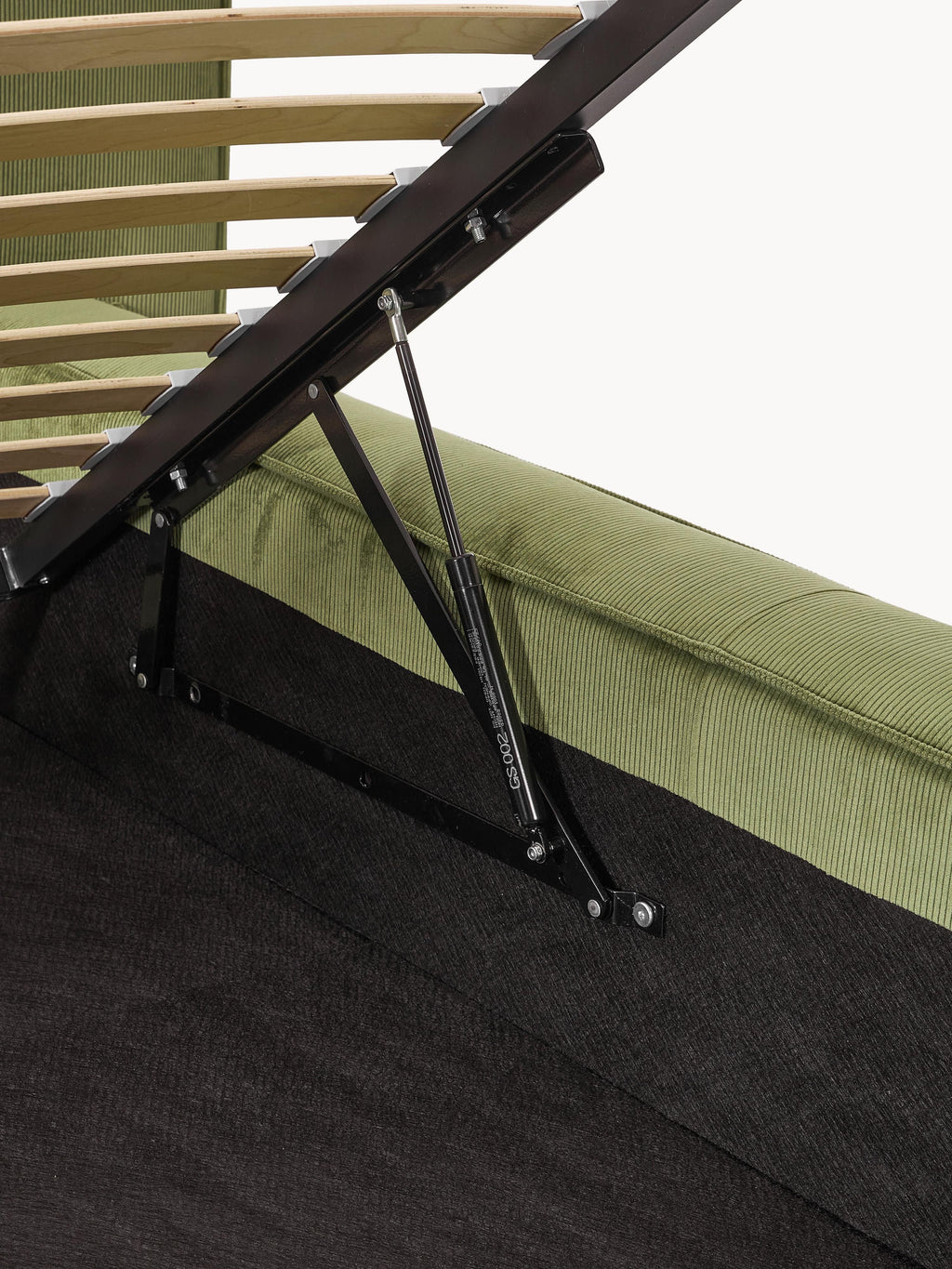 Lennon Upholstered Corduroy Bed with Storage Space