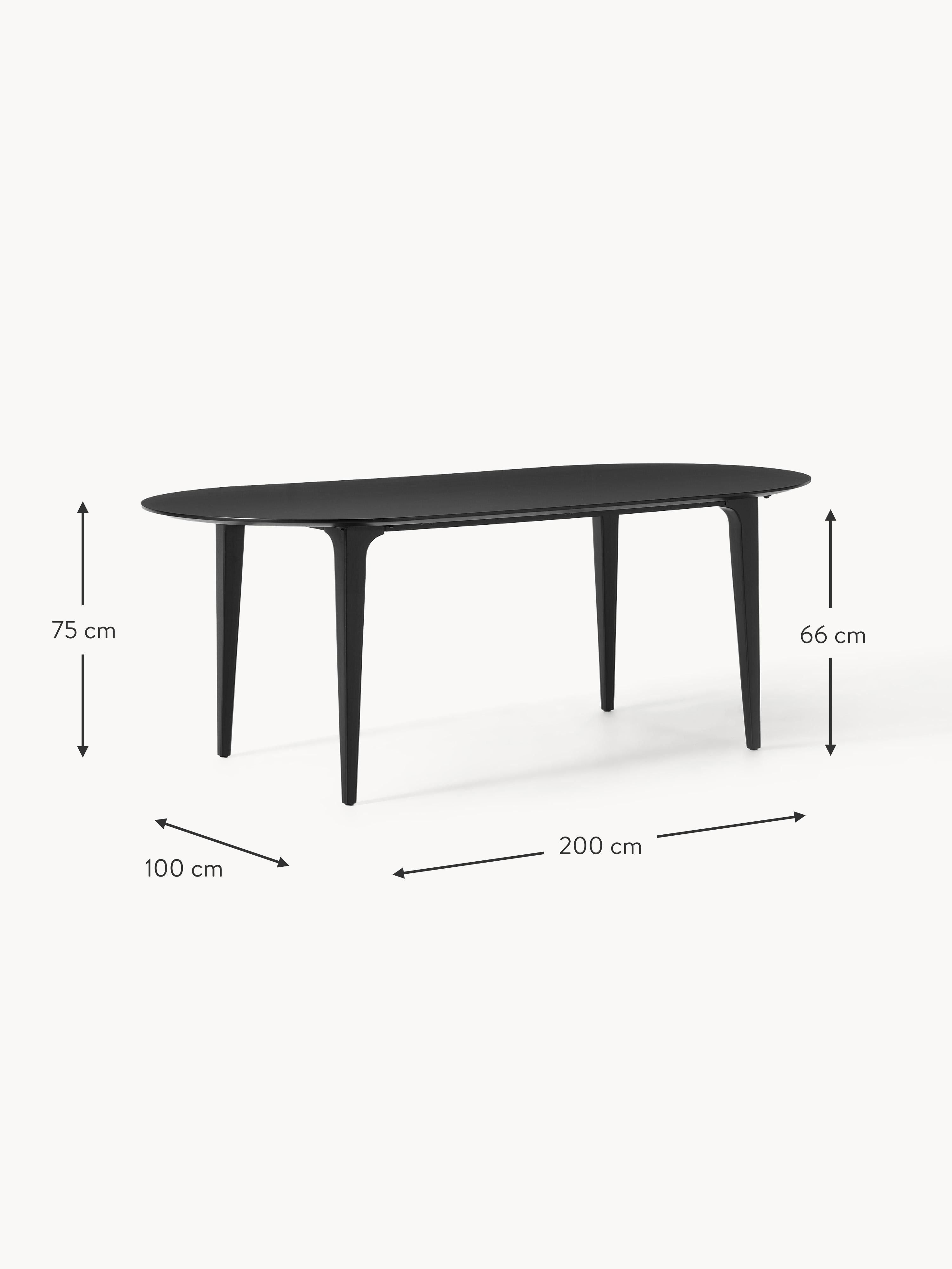 Archie Oval Mango Wood Dining Table, 200 x 100 cm