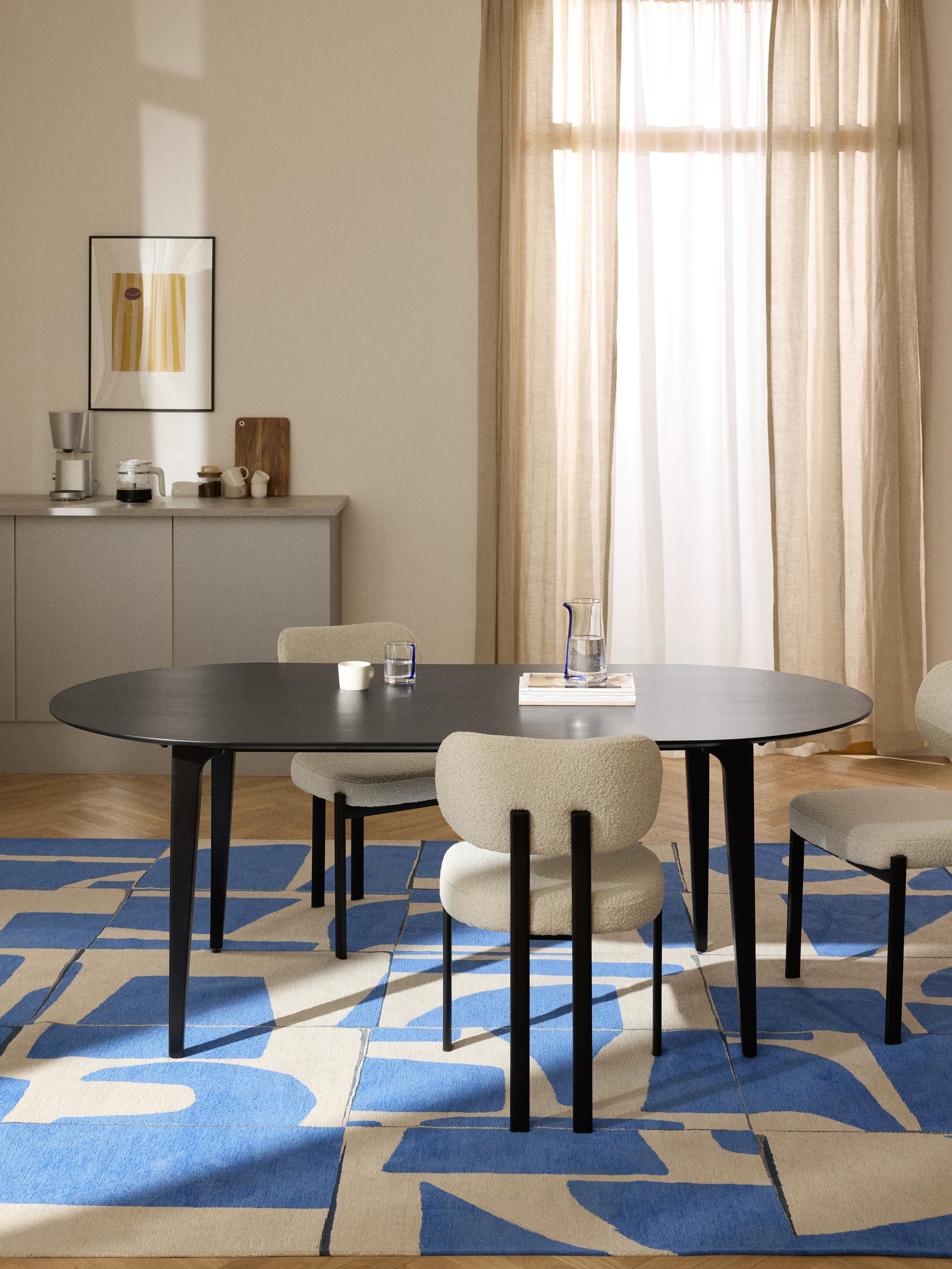 Archie Oval Mango Wood Dining Table, 200 x 100 cm