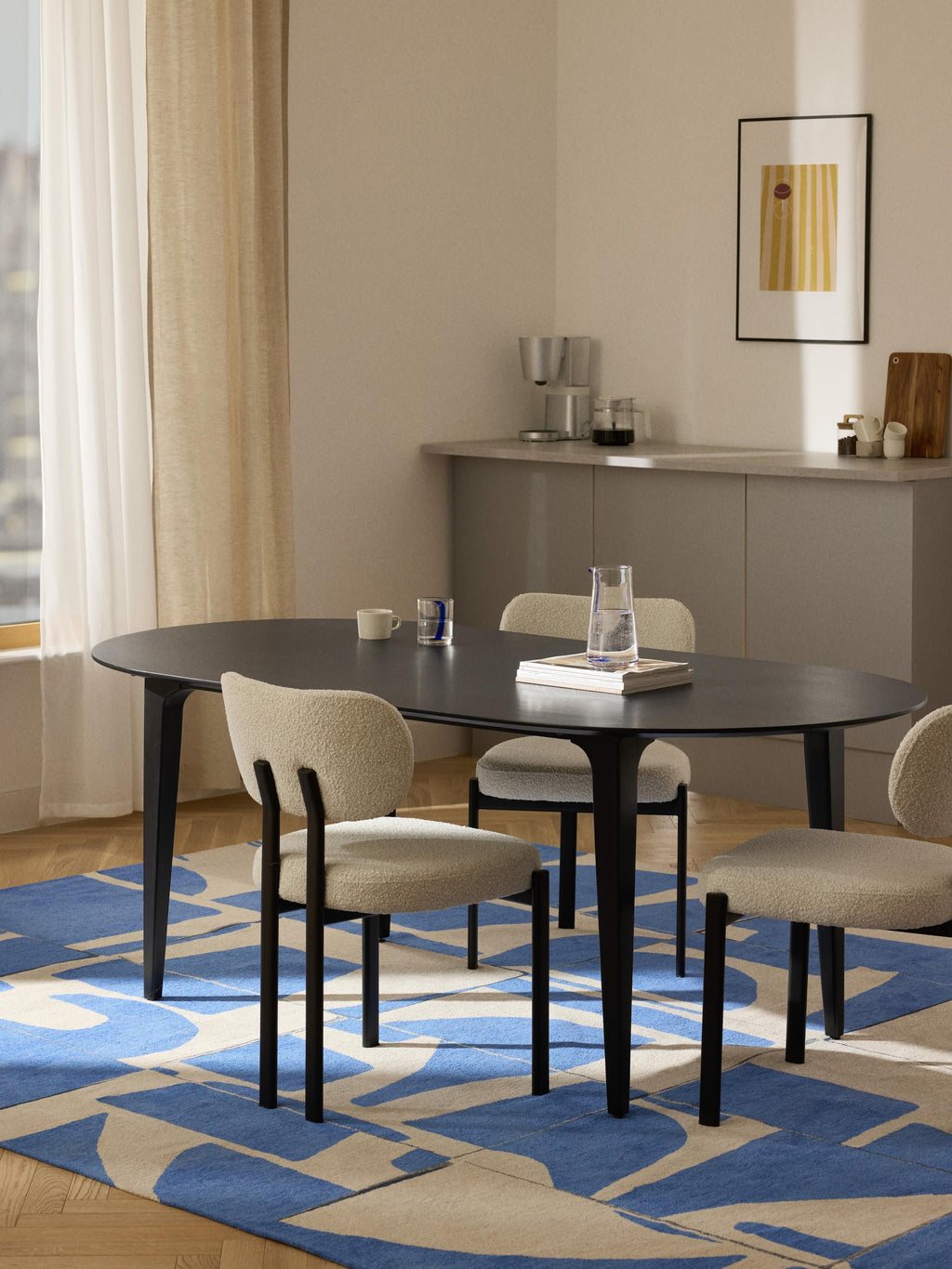 Archie Oval Mango Wood Dining Table, 200 x 100 cm