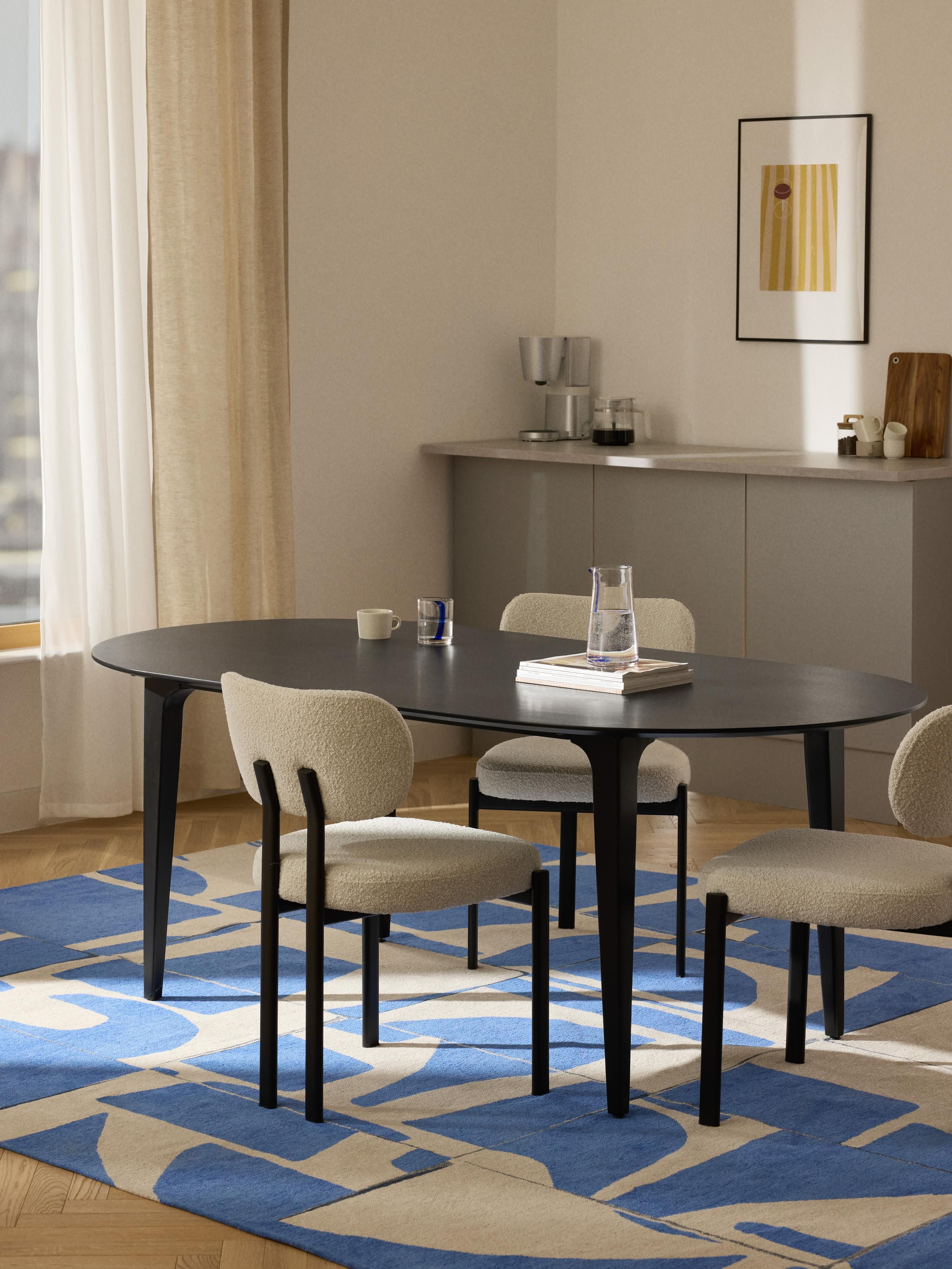 Archie Oval Mango Wood Dining Table, 200 x 100 cm