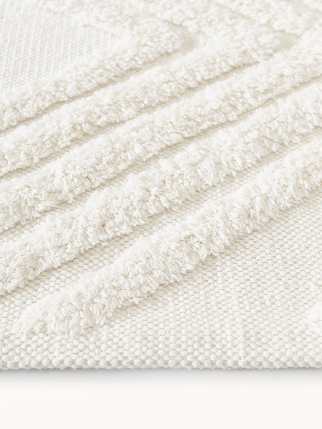 High-Low Cotton Rug Ziggy, Hand-Woven