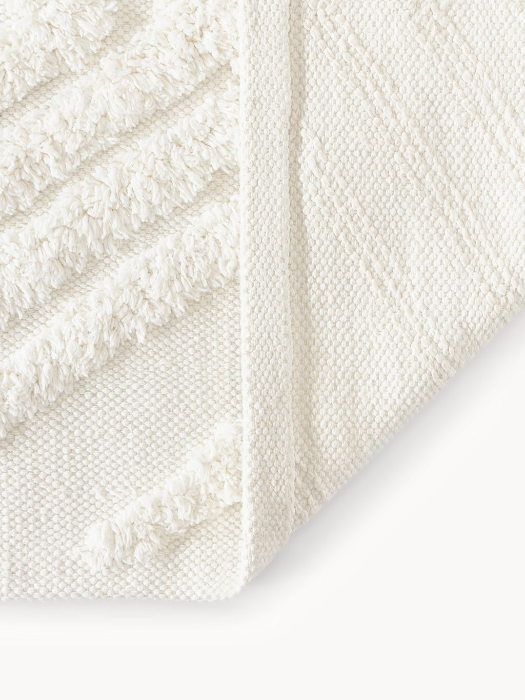 High-Low Cotton Rug Ziggy, Hand-Woven