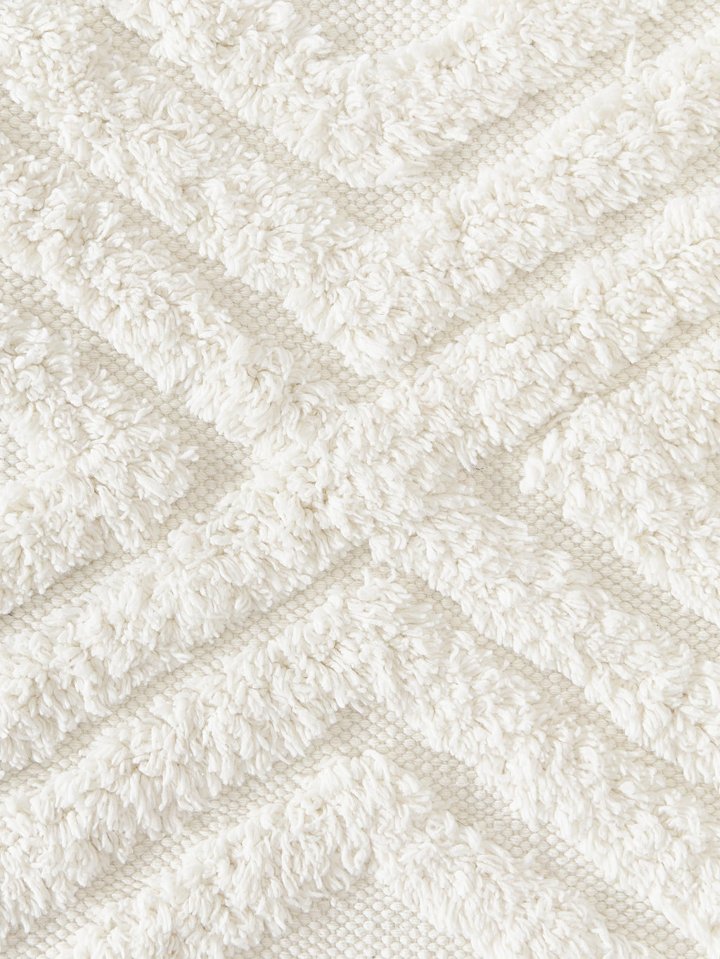 High-Low Cotton Rug Ziggy, Hand-Woven
