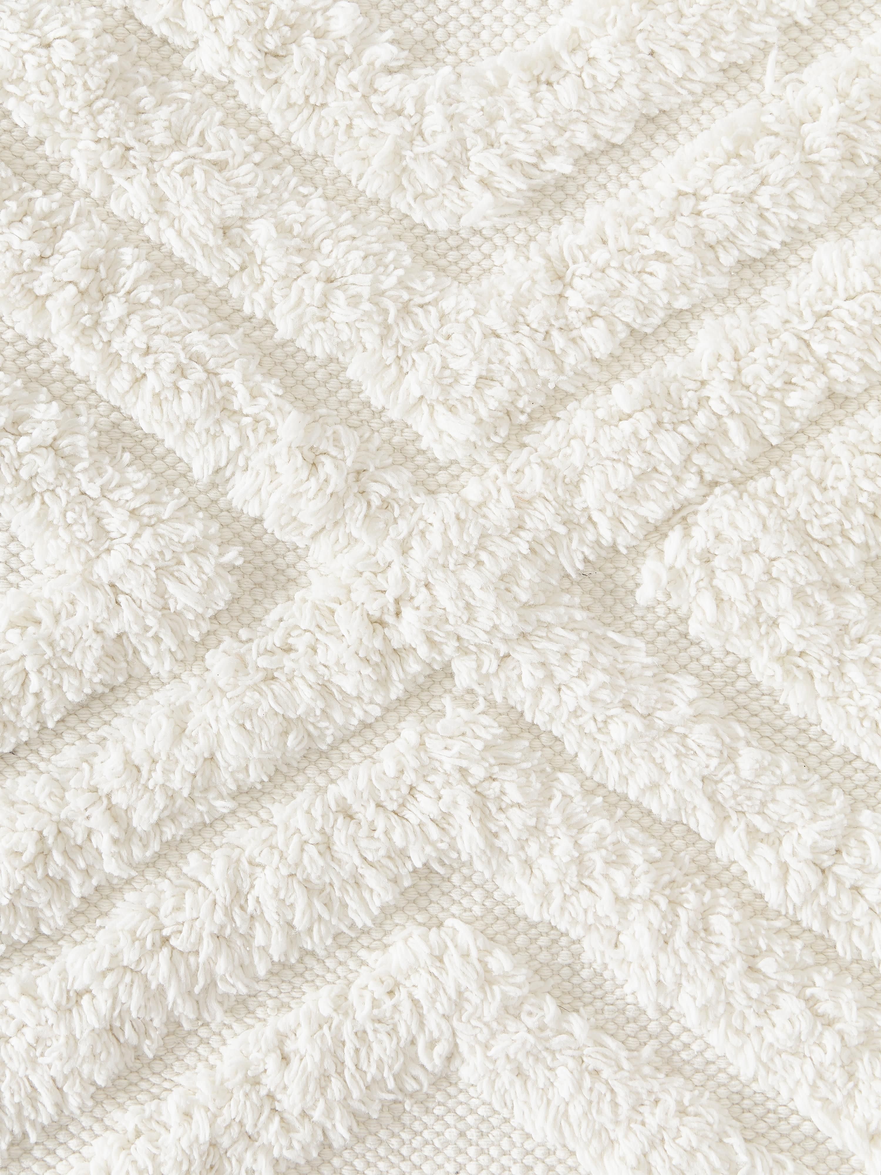 High-Low Cotton Rug Ziggy, Hand-Woven