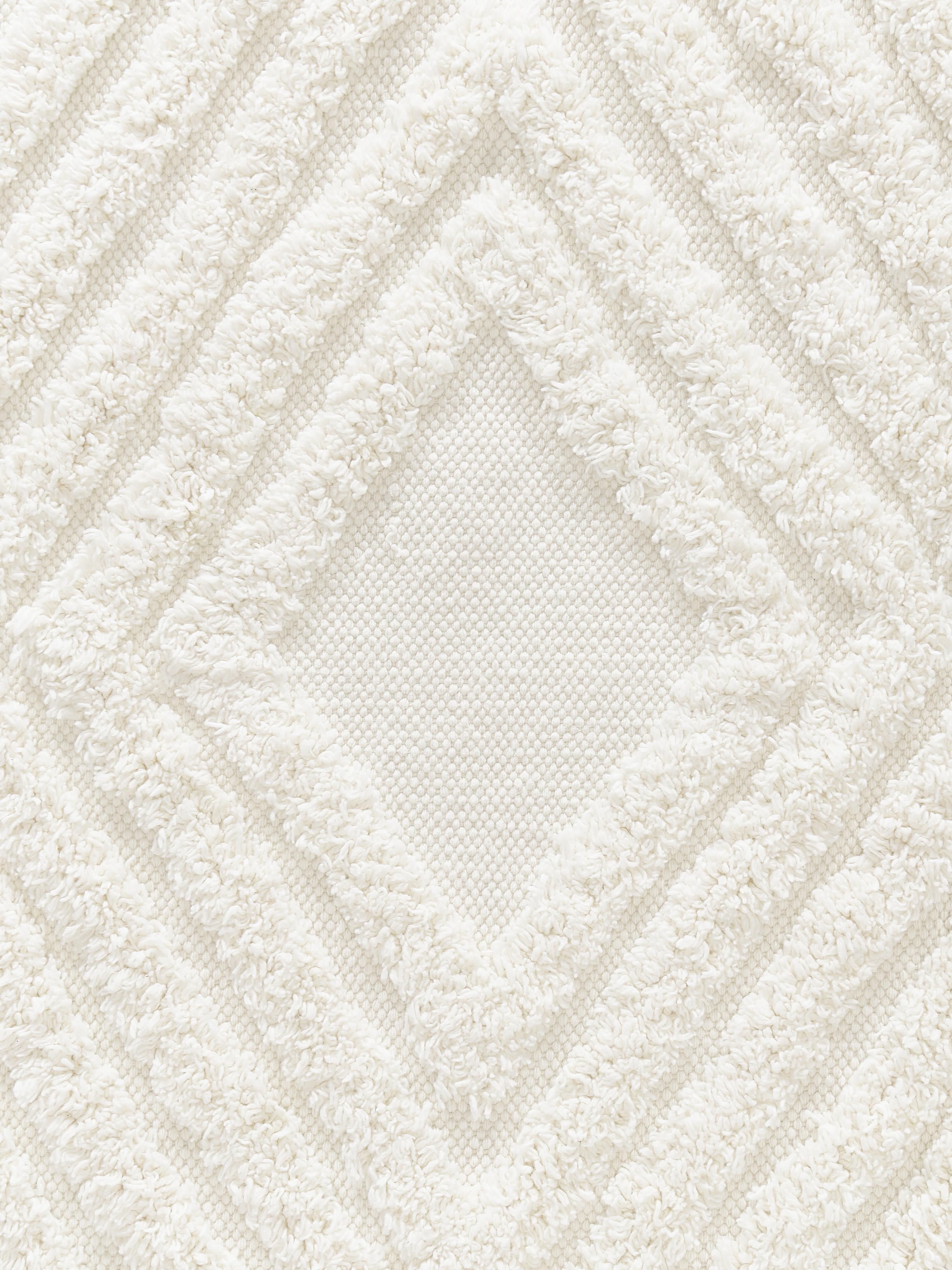 High-Low Cotton Rug Ziggy, Hand-Woven