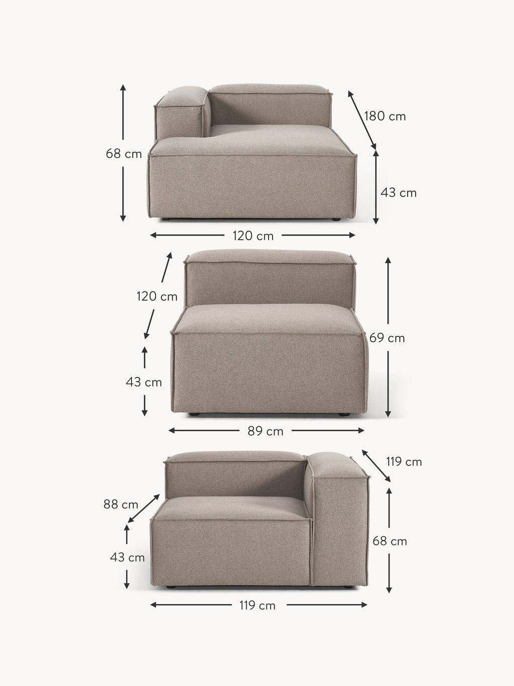 Lennon Modular Corner Sofa (4-seater)