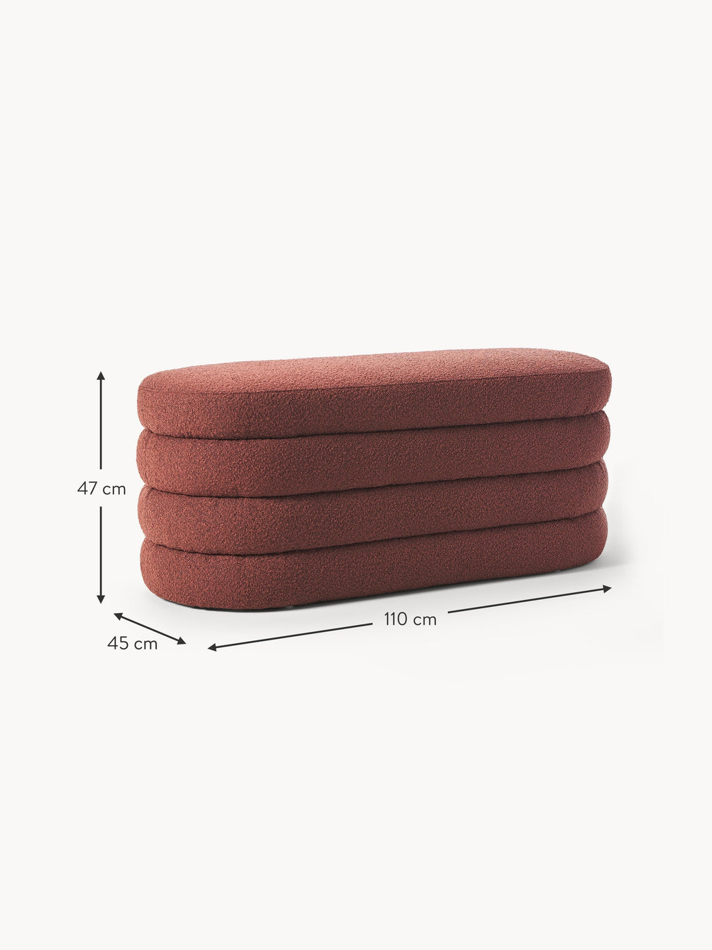 Alto Bouclé Upholstered Bench
