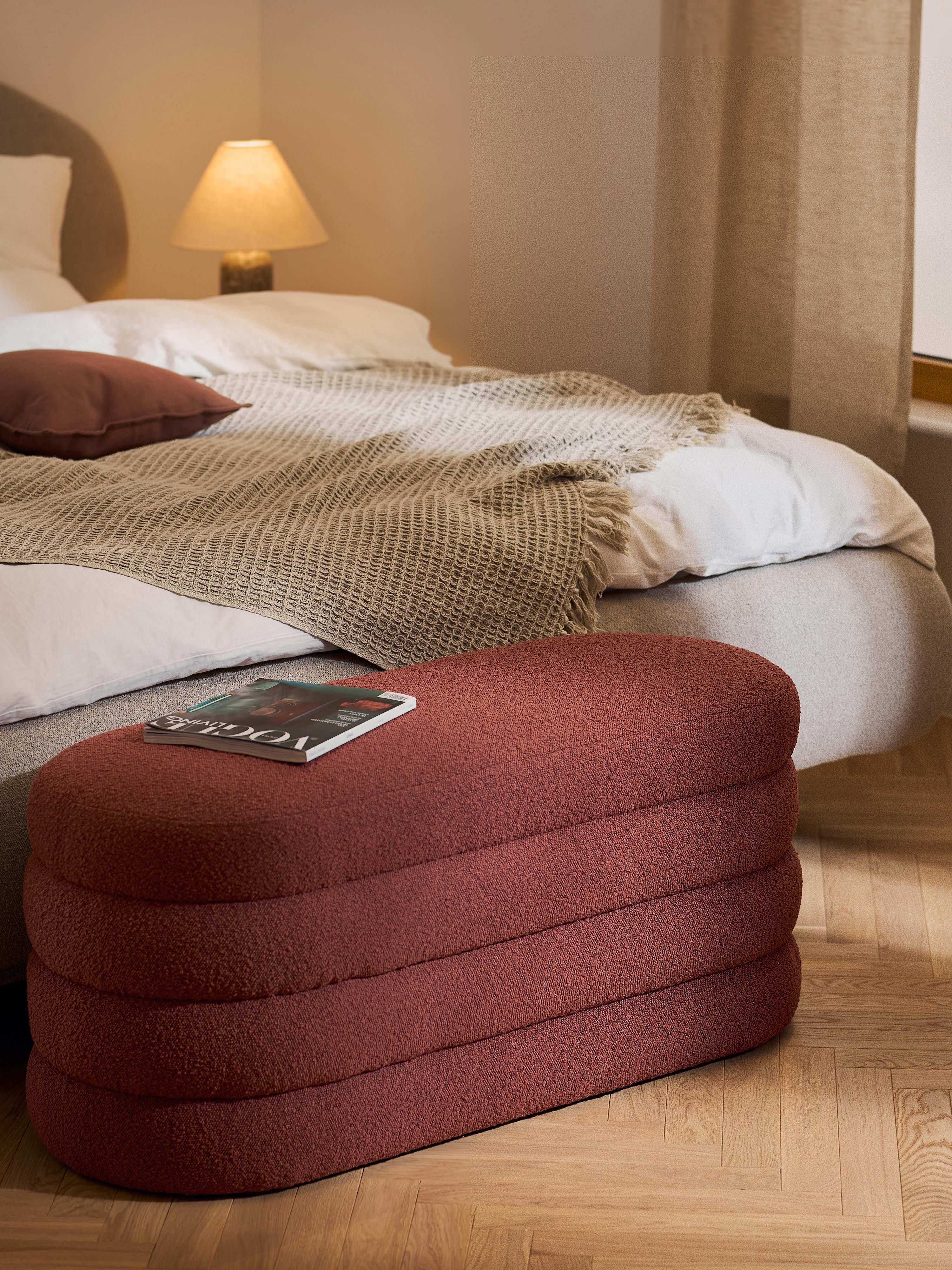 Alto Bouclé Upholstered Bench