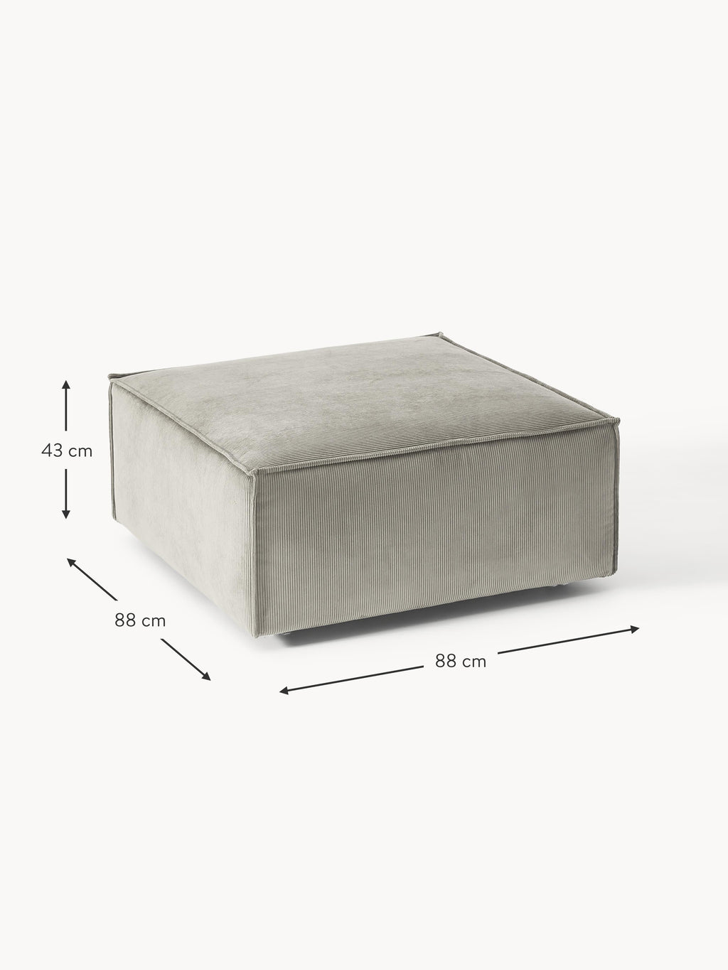 Lennon Corduroy Ottoman